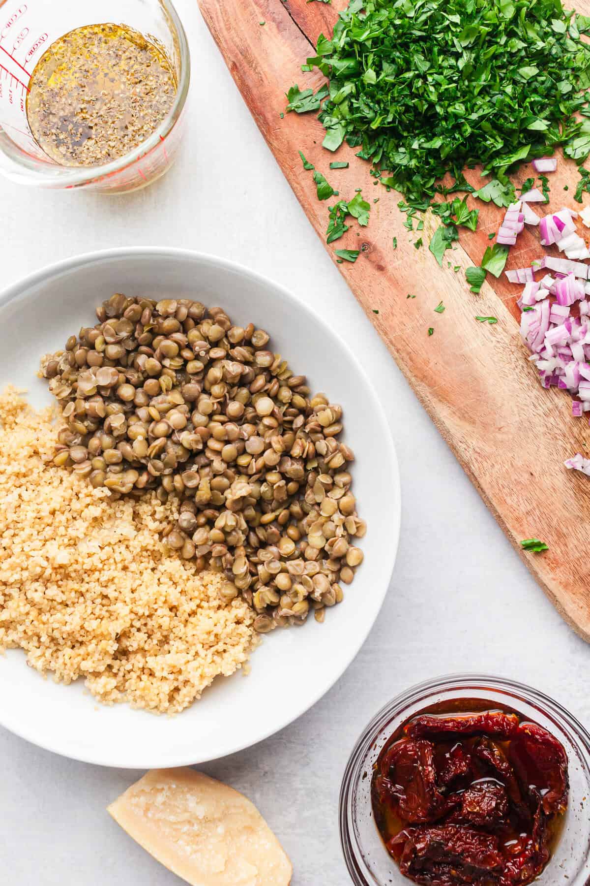 Quinoa Lentil Salad with Sun-Dried Tomatoes