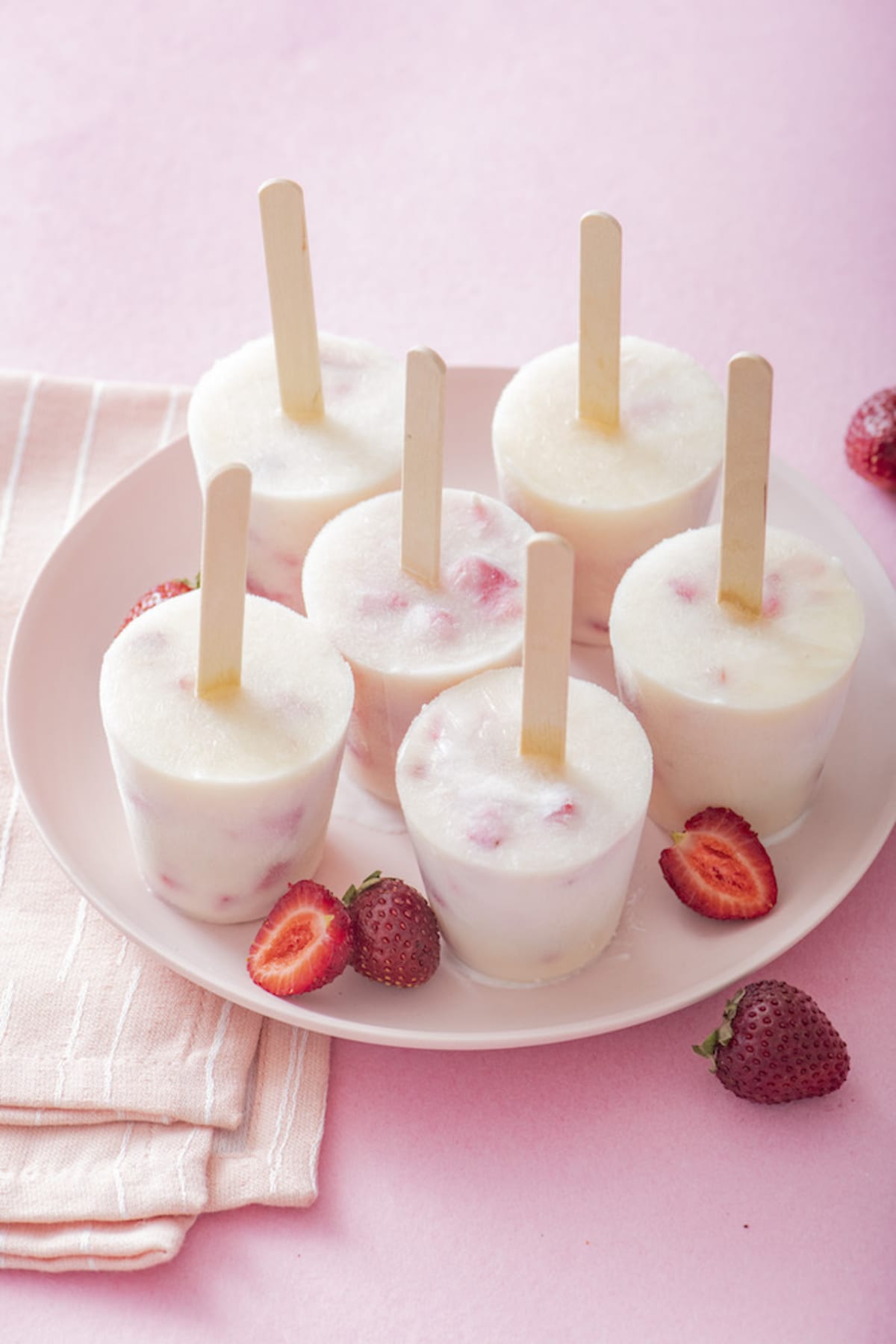 Strawberry Yogurt Ice Pops