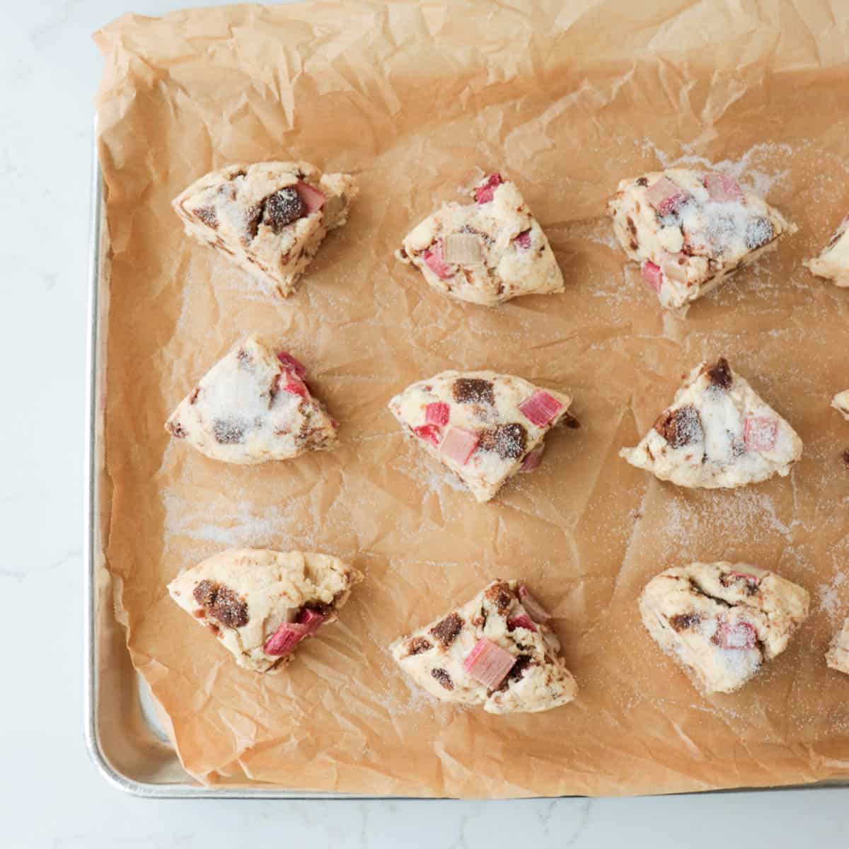 Cinnamon Rhubarb Scones