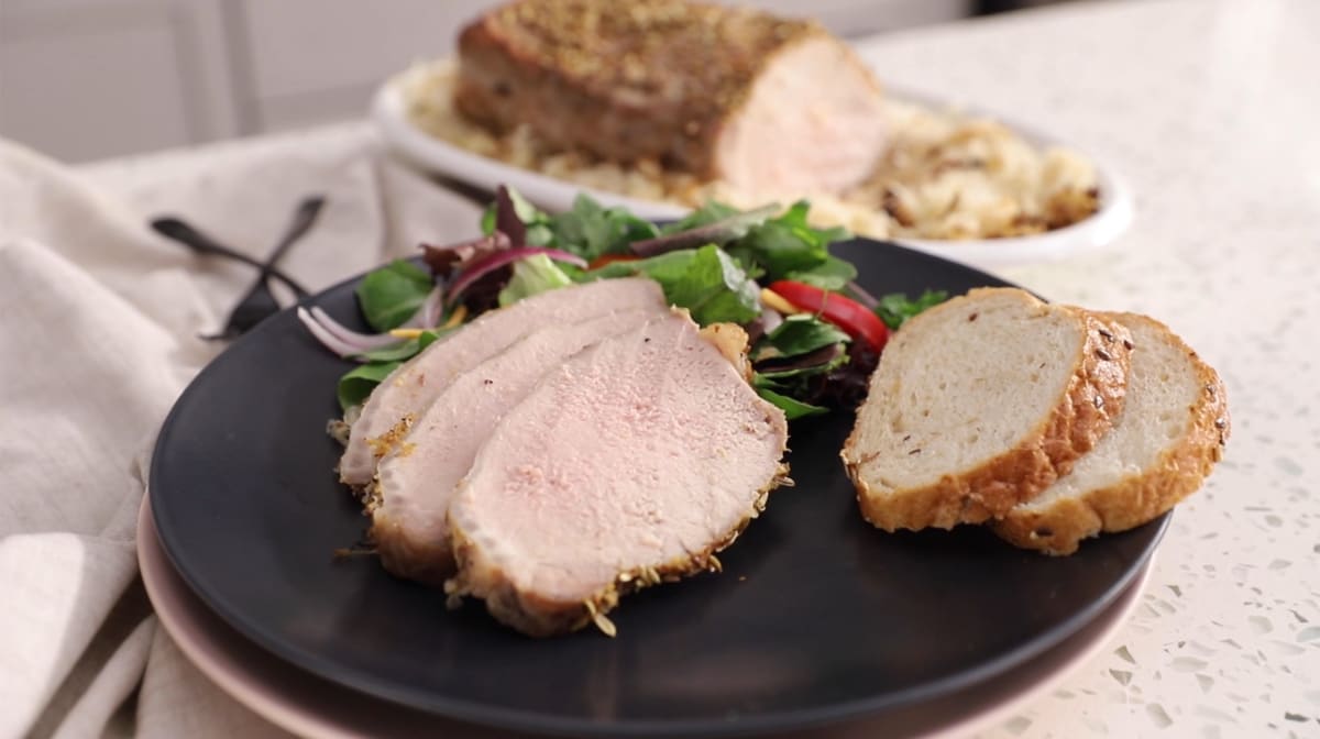 Roasted Pork Loin with Sauerkraut