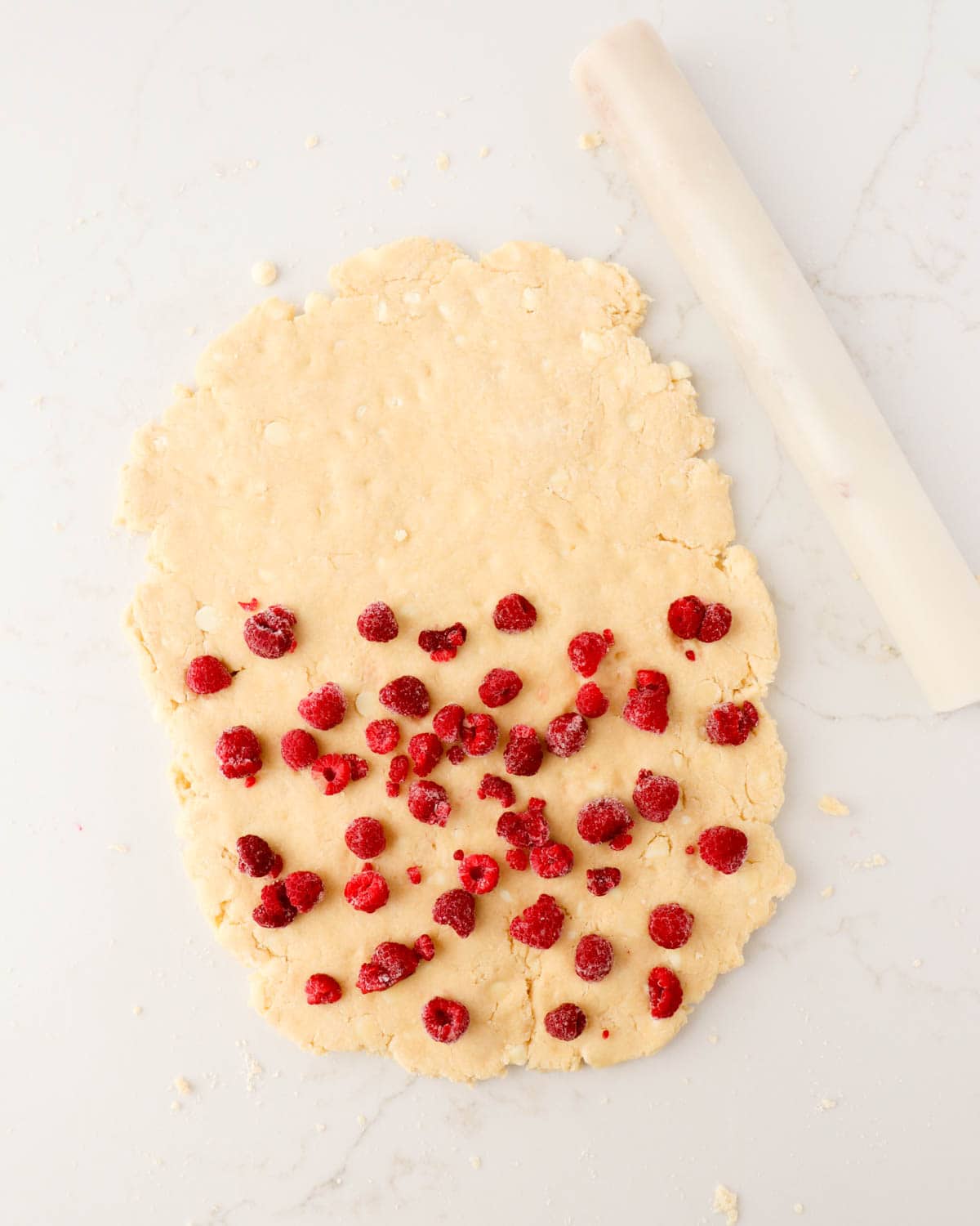 Raspberry White Chocolate Scones