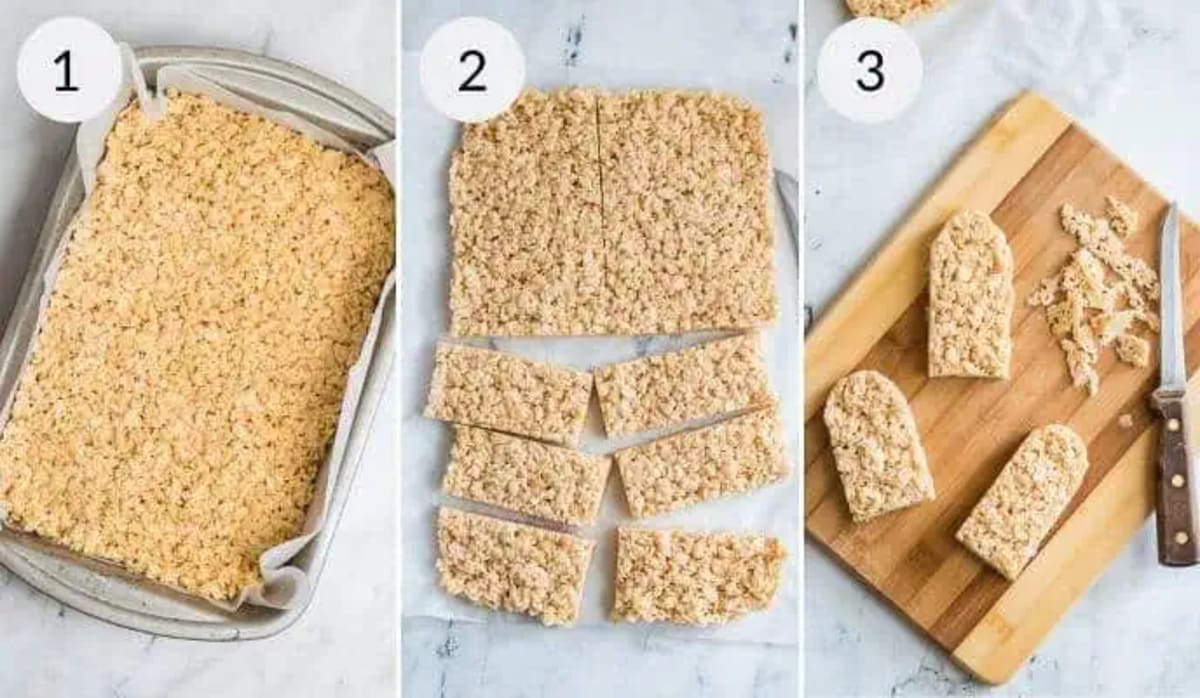 Chocolate Covered Rice Krispy Treat Flags