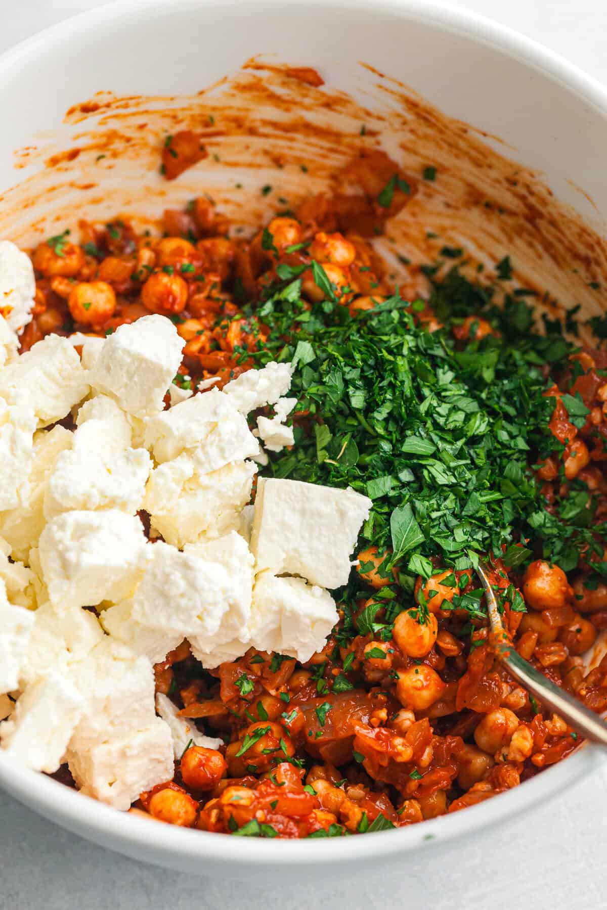 Harissa Chickpea Stuffed Peppers