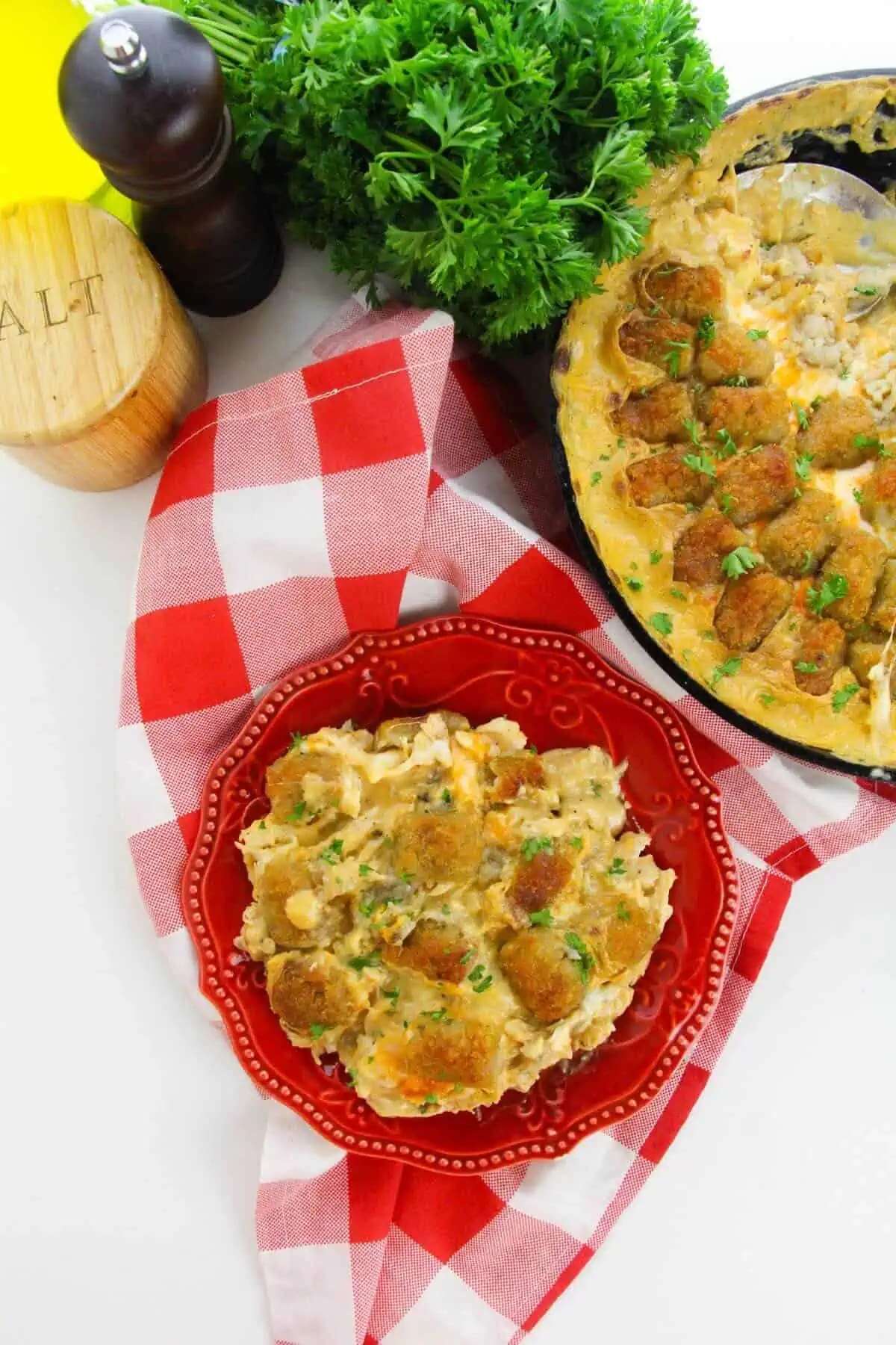 Chicken Bacon Ranch Tater Tot Casserole