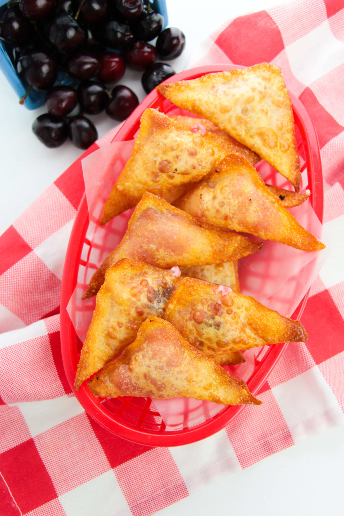 Cherry Cheesecake Dessert Wontons