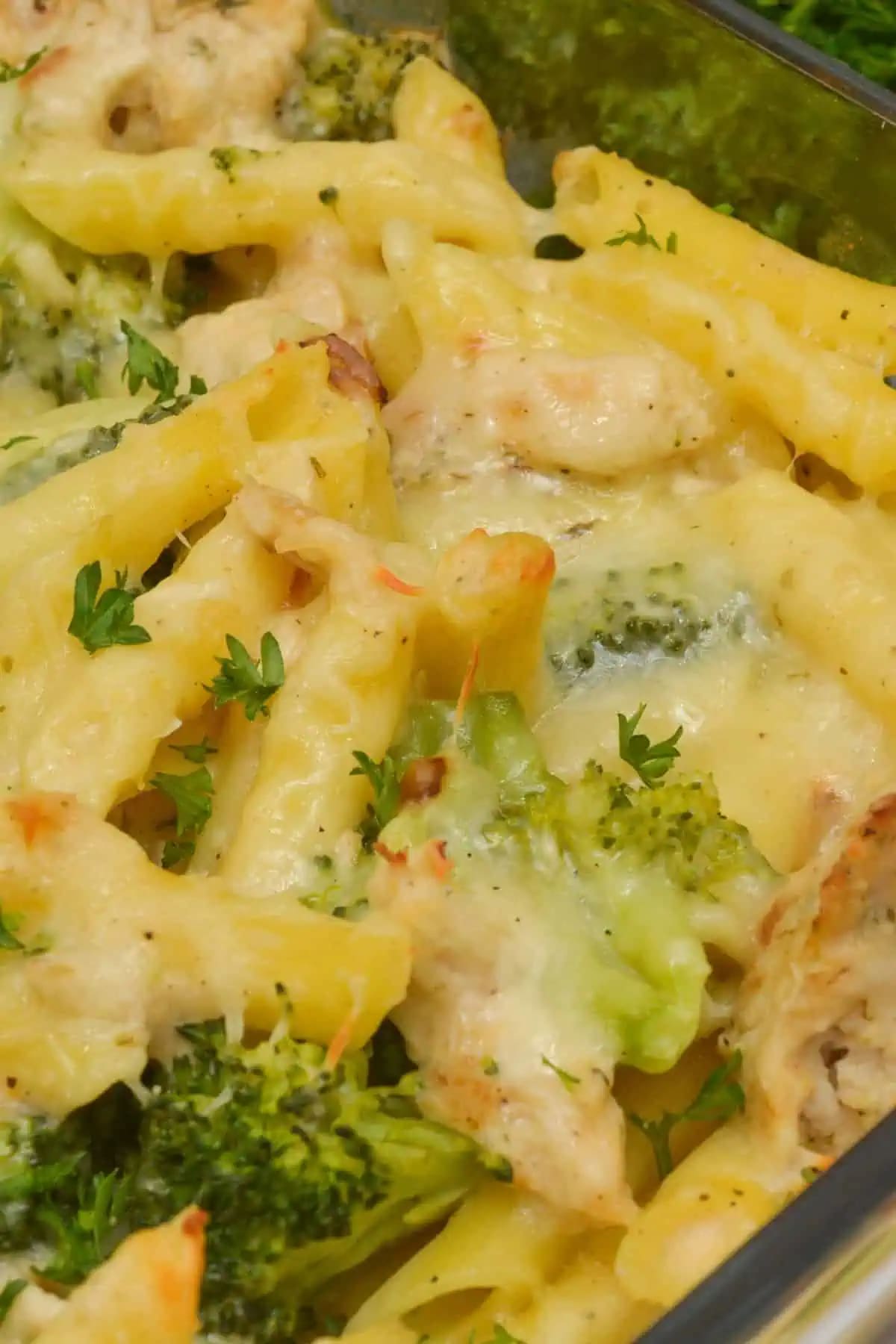 Baked Chicken and Broccoli Alfredo