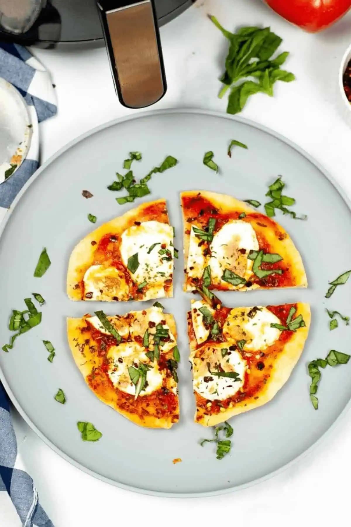 Air Fryer Pizza Margherita