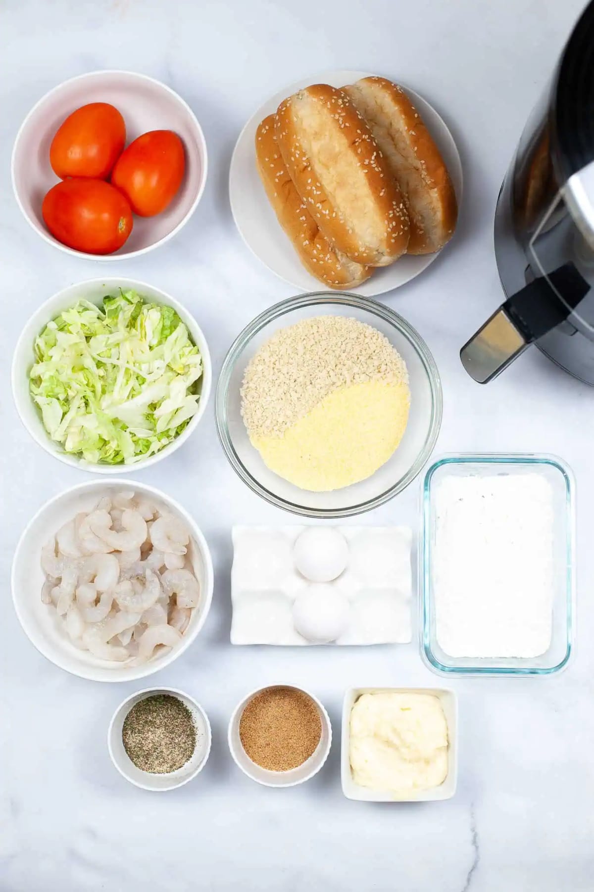 Air Fryer Shrimp Po Boy Sandwich