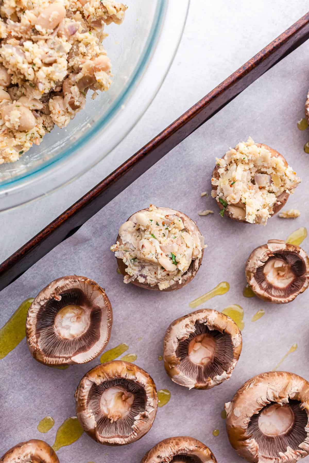 White Bean Stuffed Mushrooms Recipe