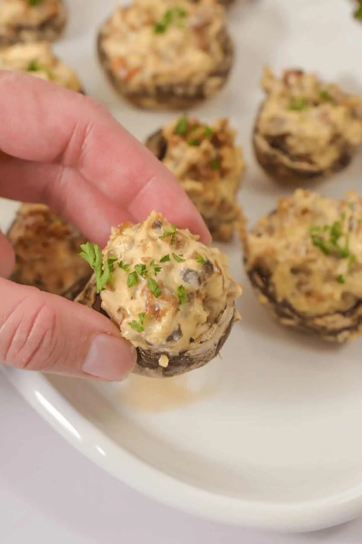 Sausage Cream Cheese Filled Mushrooms