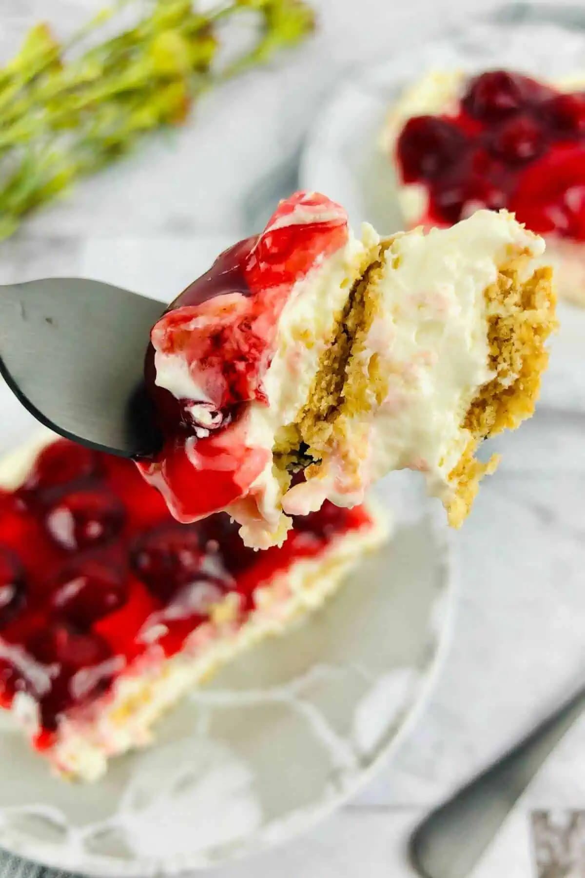 No Bake Cherry Cheesecake