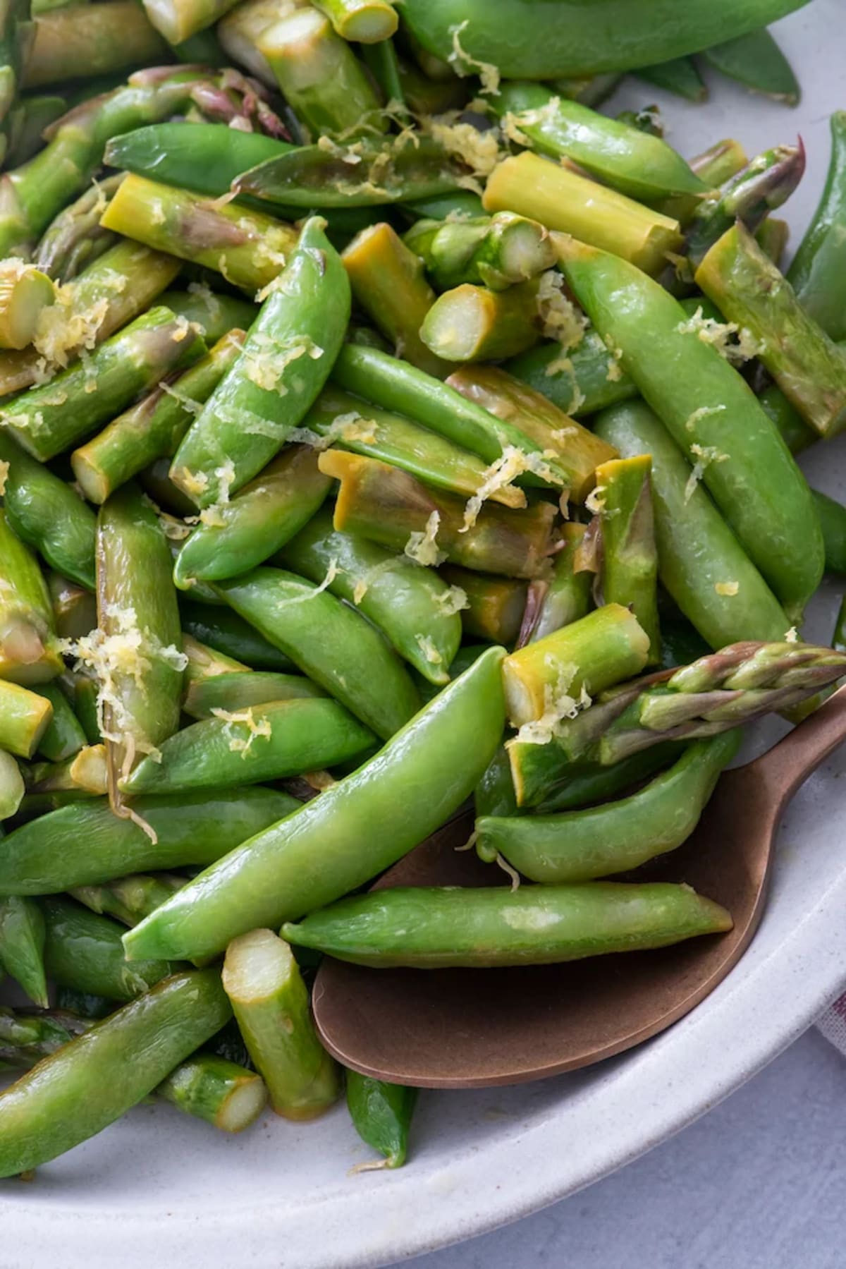 Sugar Snap Pea and Asparagus Saute