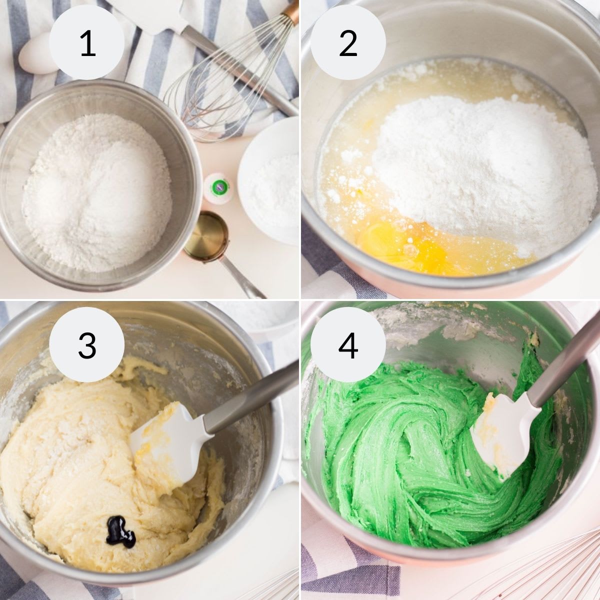 Green Vanilla Crinkle Cookies