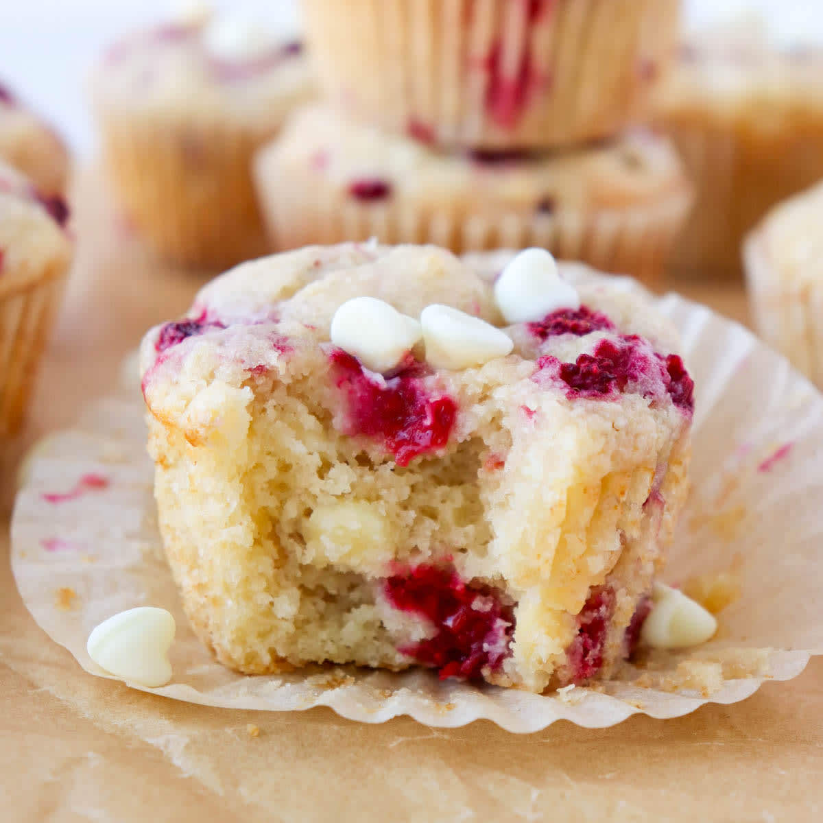 Raspberry White Chocolate Muffins