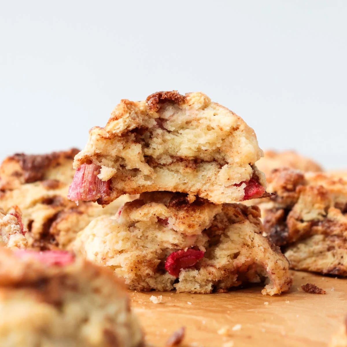 Cinnamon Rhubarb Scones