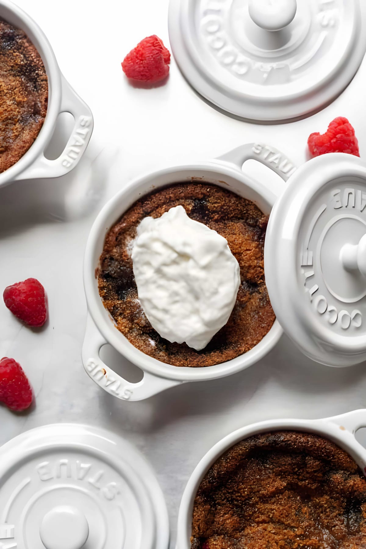 Paleo Mini Raspberry Cobblers