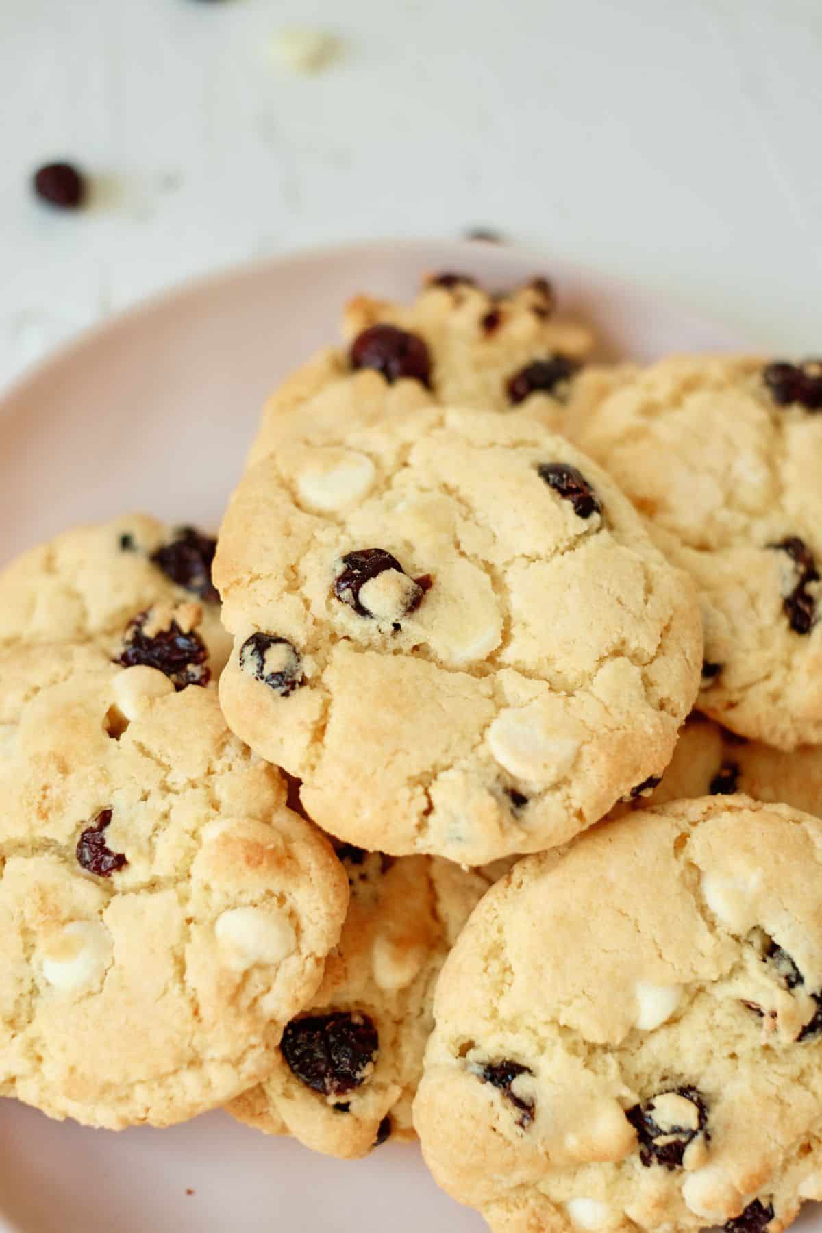 White Cranberry Chocolate Chip Cookies