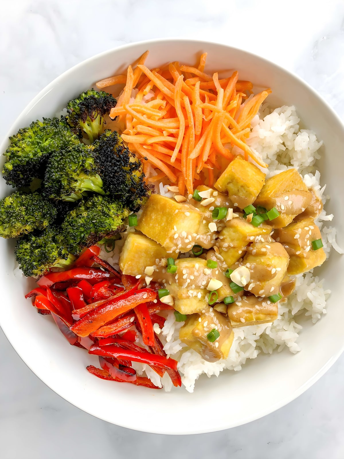 Peanut Tofu Bowls