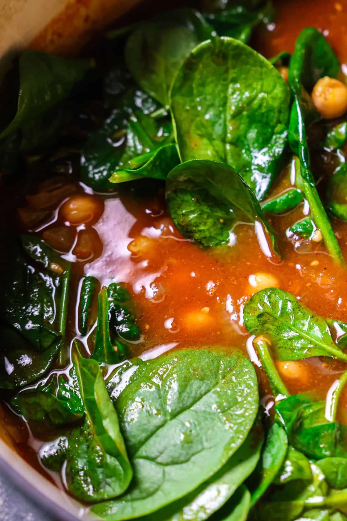Chickpea and Spinach Stew with Turkey Meatballs