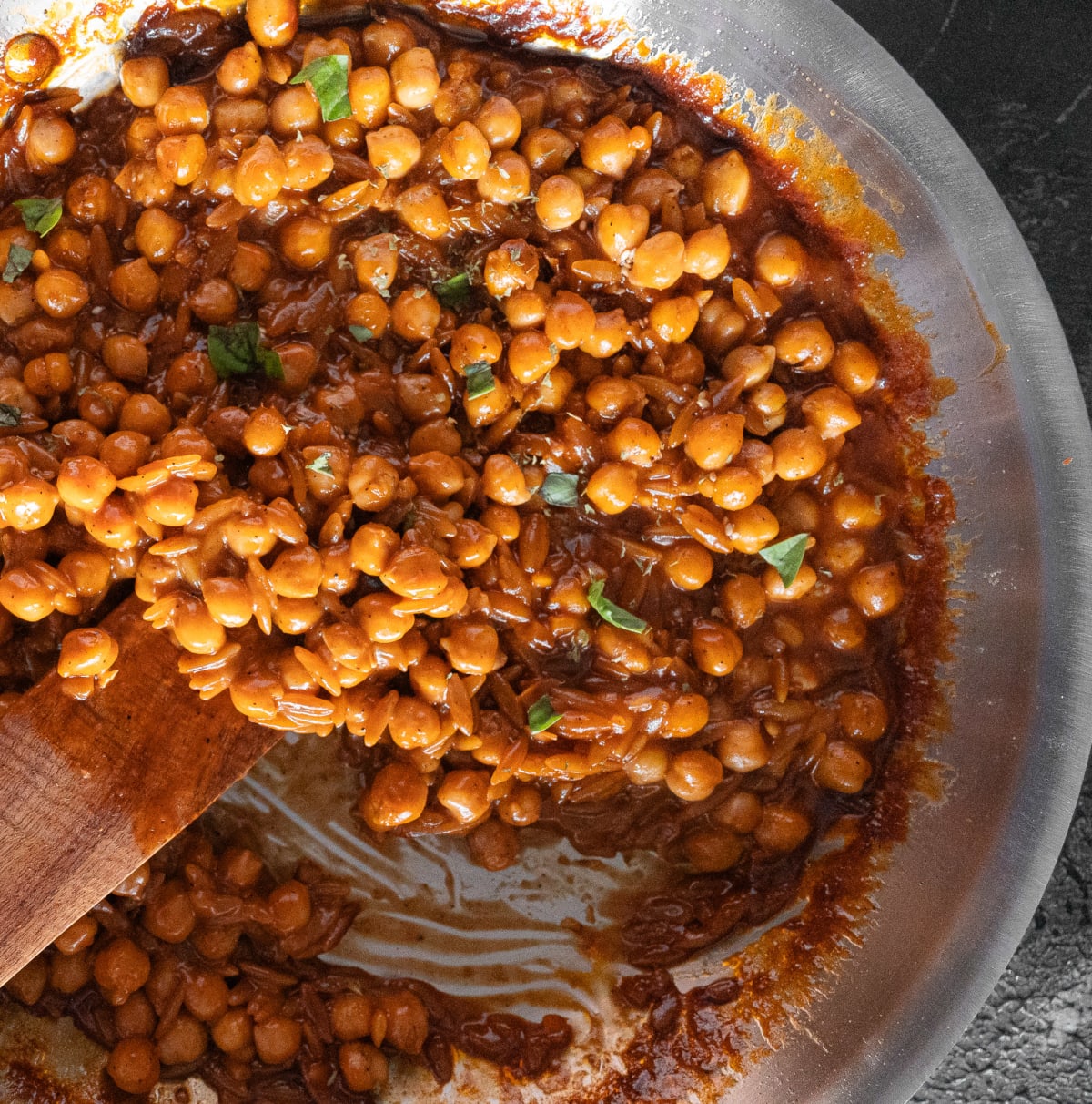 Creamy Gochujang Butter Chickpea Orzo