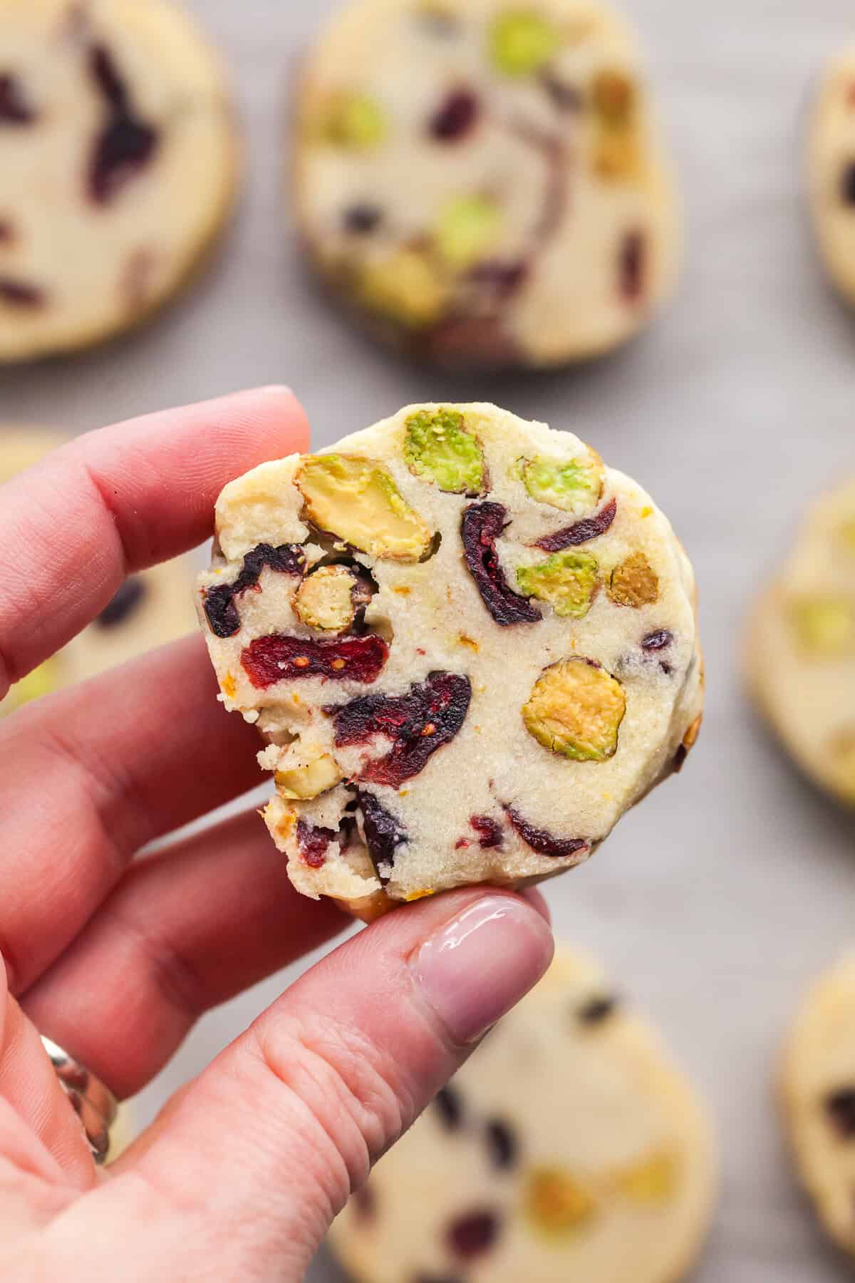 Cranberry and Pistachio Shortbread