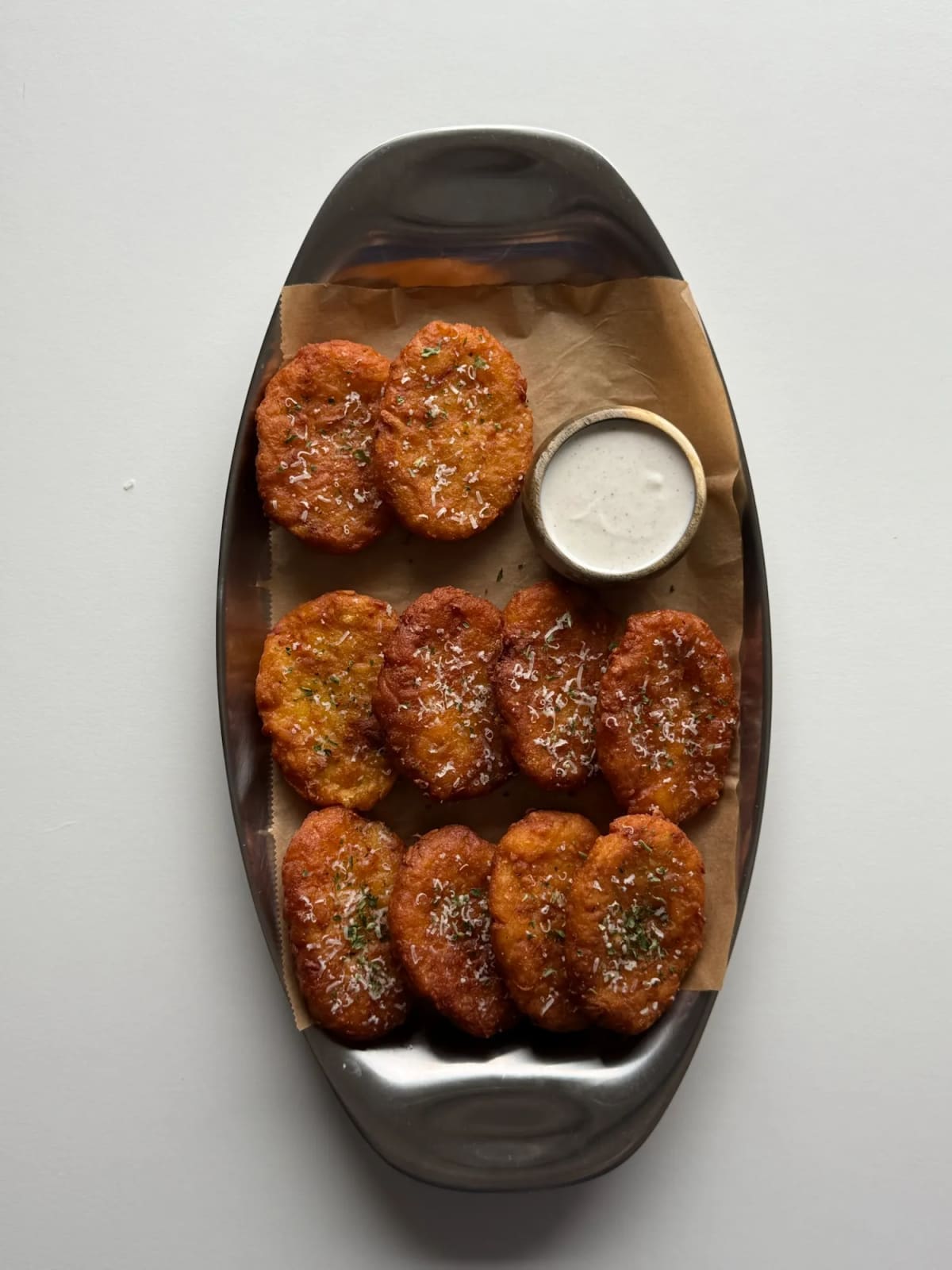 Crispy Garlic Parmesan Hash Browns