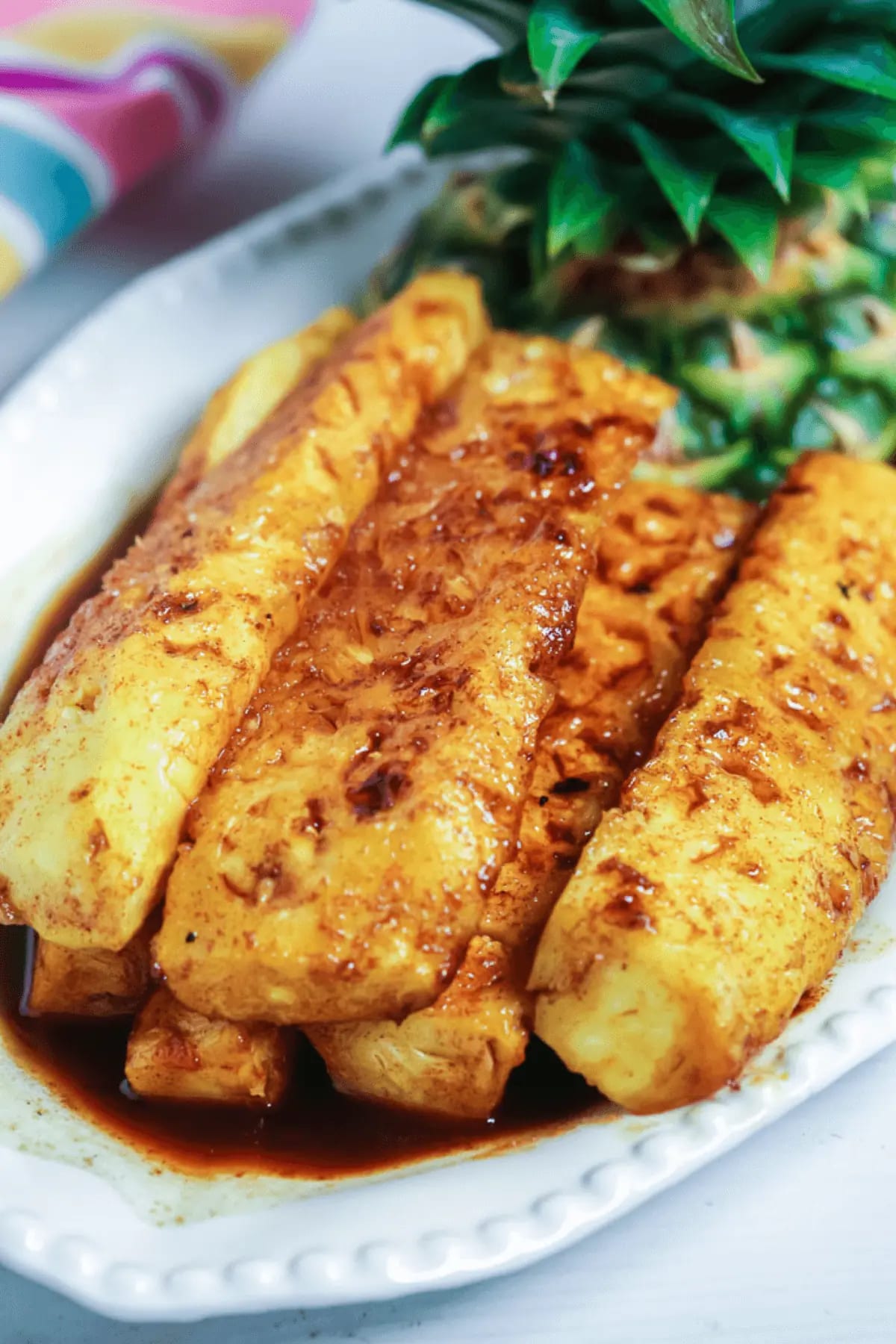 Grilled Brown Sugar Glazed Pineapple