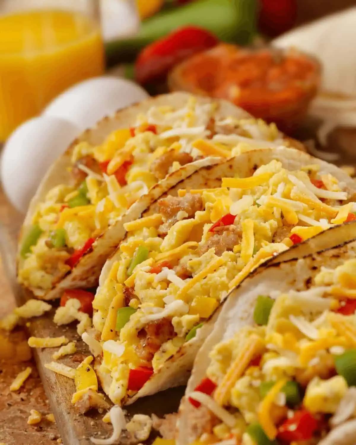 Egg and Sausage Tacos