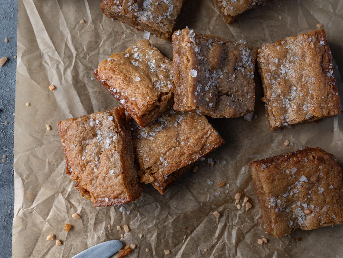 Brown Butter Toffee Blondies