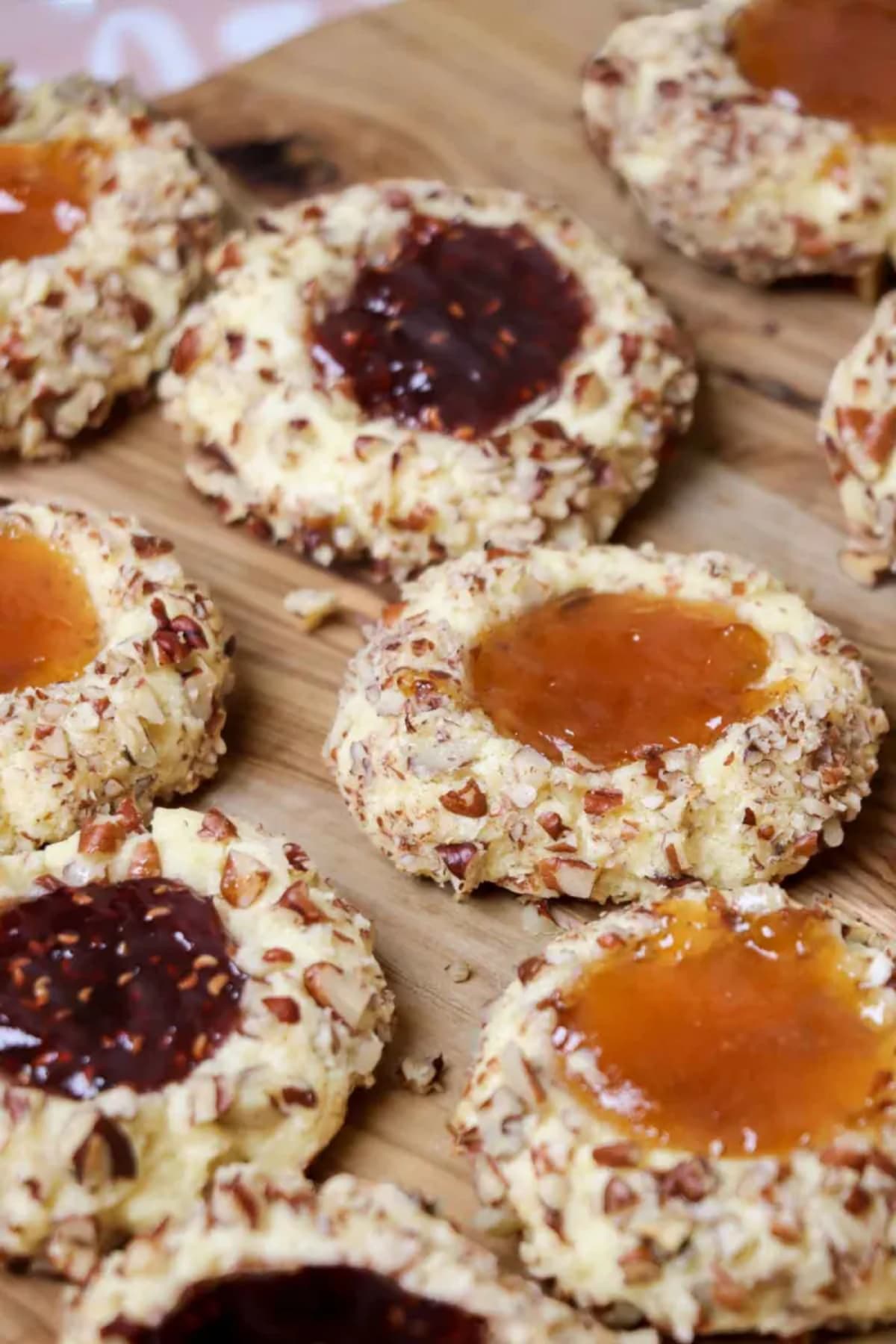 Classic Thumbprint Cookies with Jam and Pecans