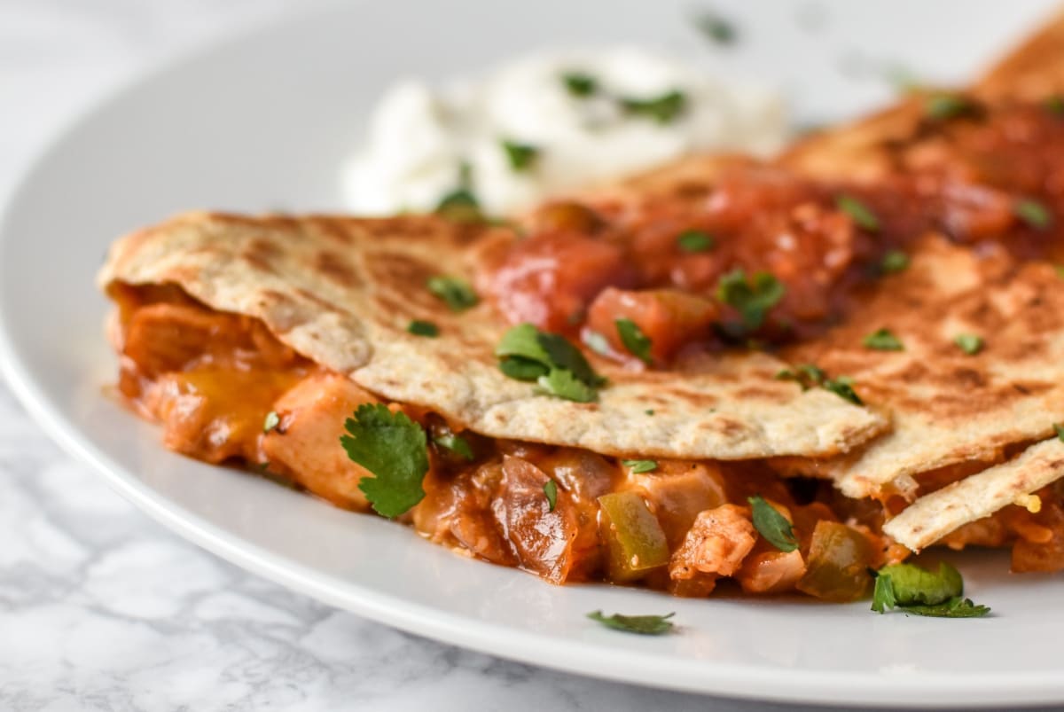 Quick BBQ Chicken Quesadillas