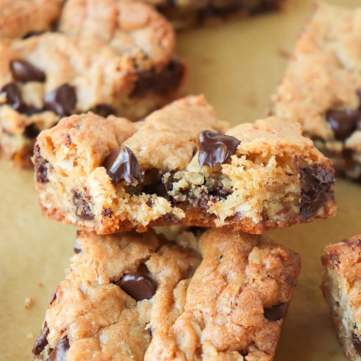 Chocolate Chip Oatmeal Cookie Bars