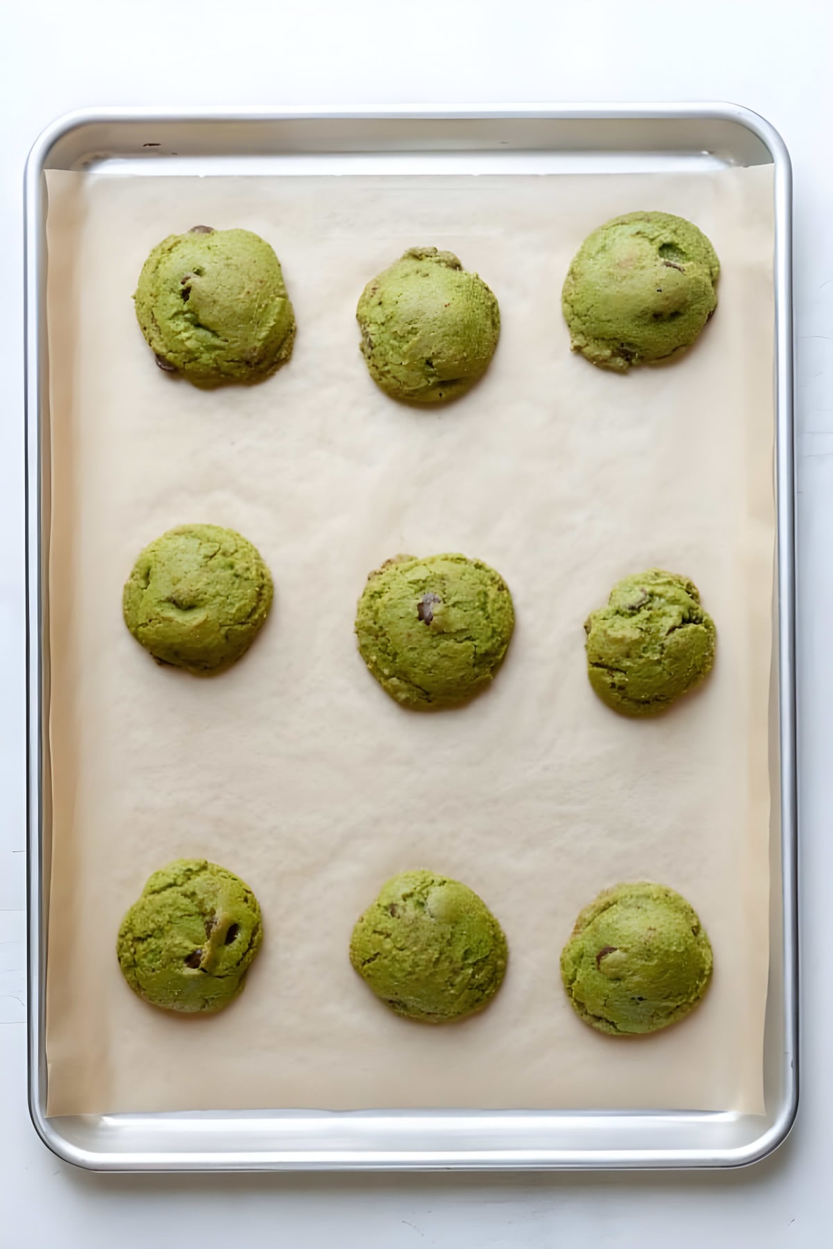 Matcha Chocolate Chip Cookies