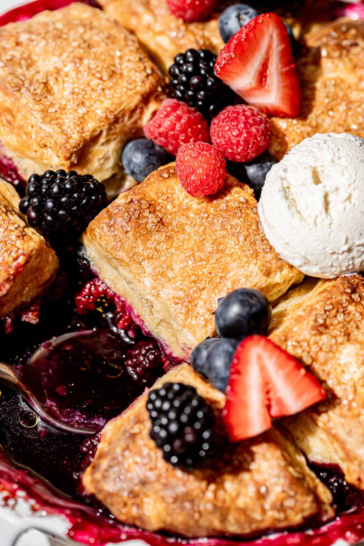 Mixed Berry Cobbler with Buttermilk Biscuits