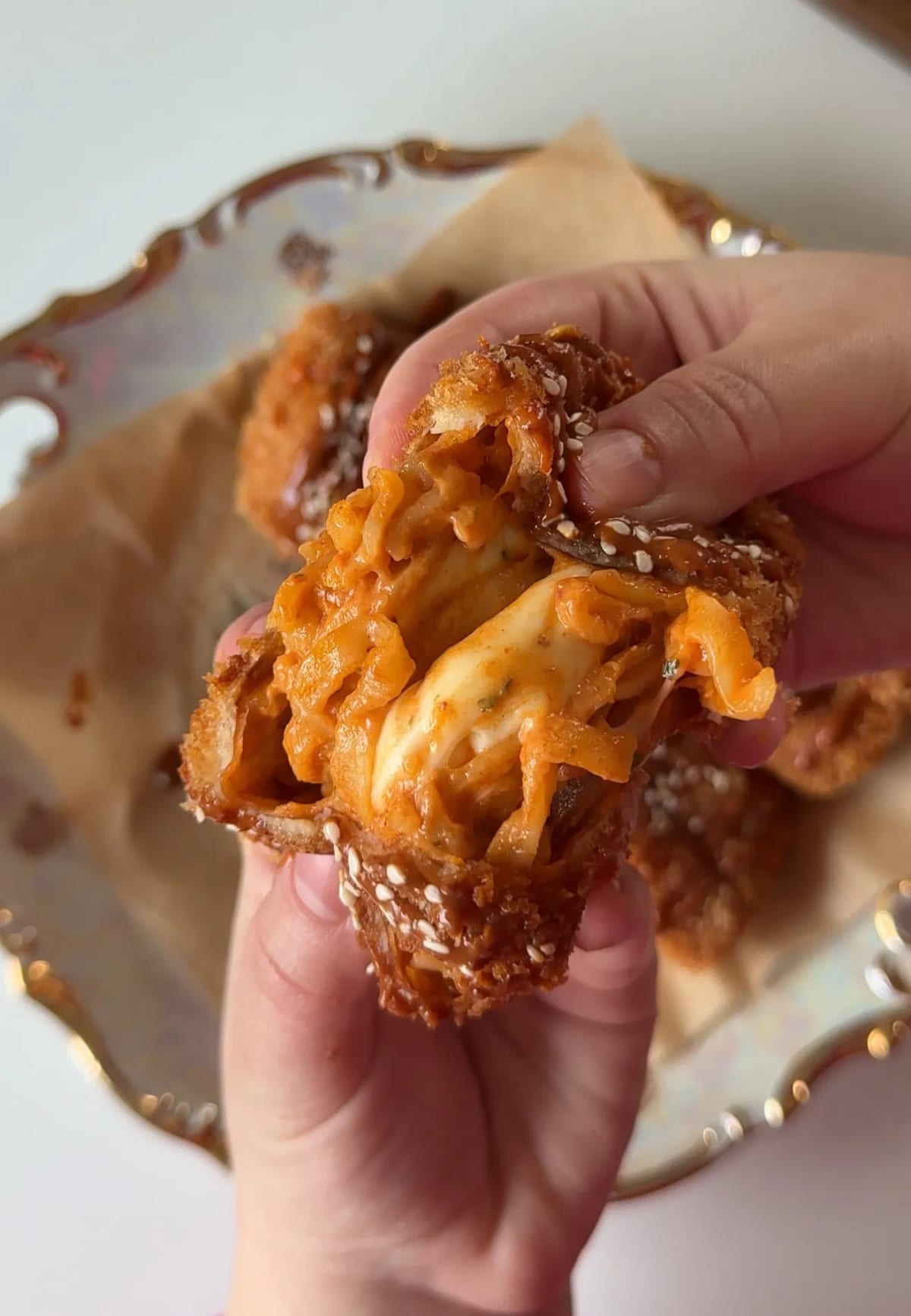 Cheese Stuffed Buldak Pockets