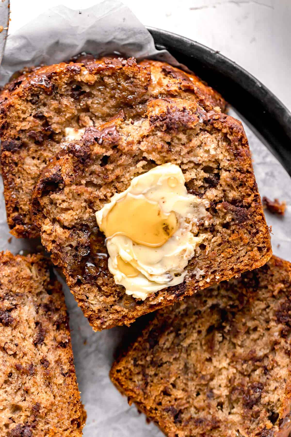 Chocolate Chip Honey Banana Bread
