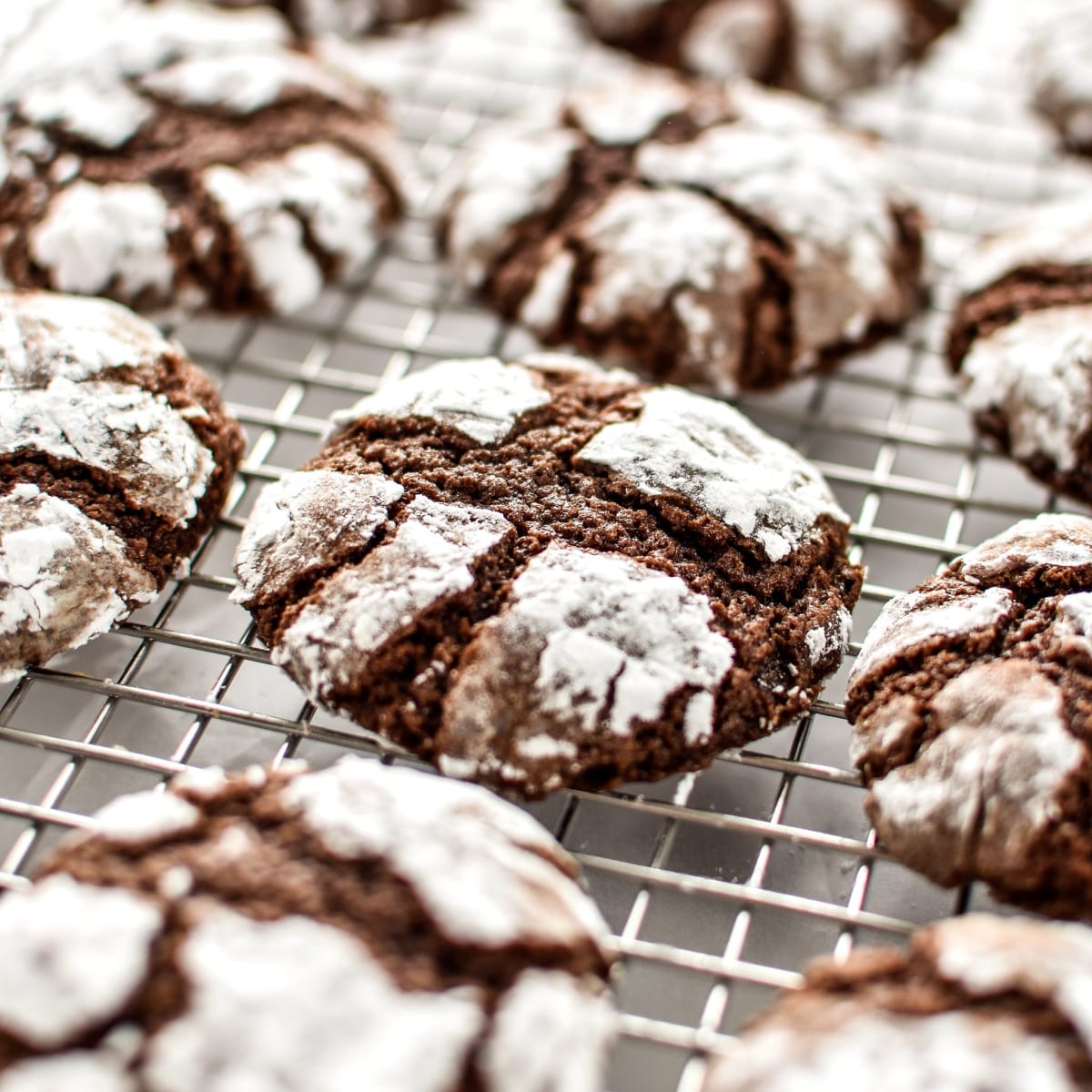 Classic Chewy Chocolate Crinkle Cookies