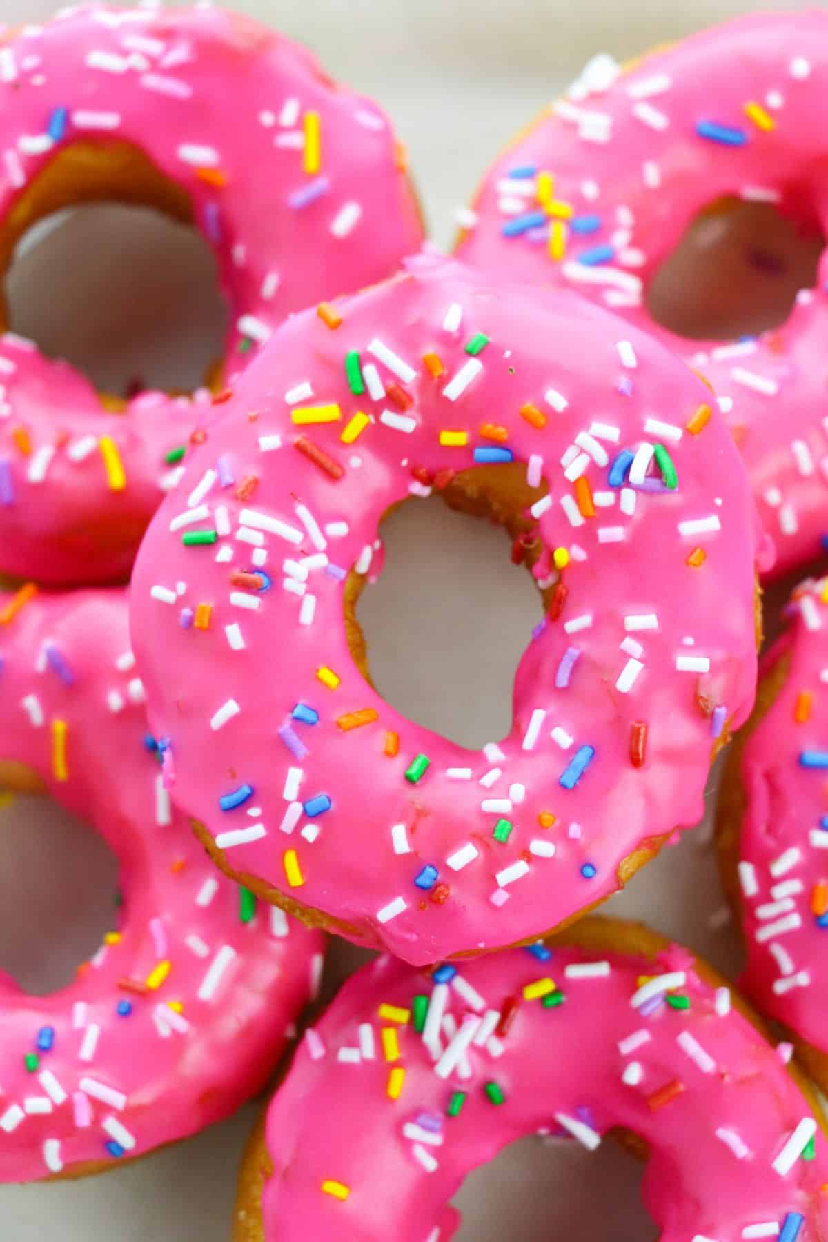 Pink Sprinkle Biscuit Donuts