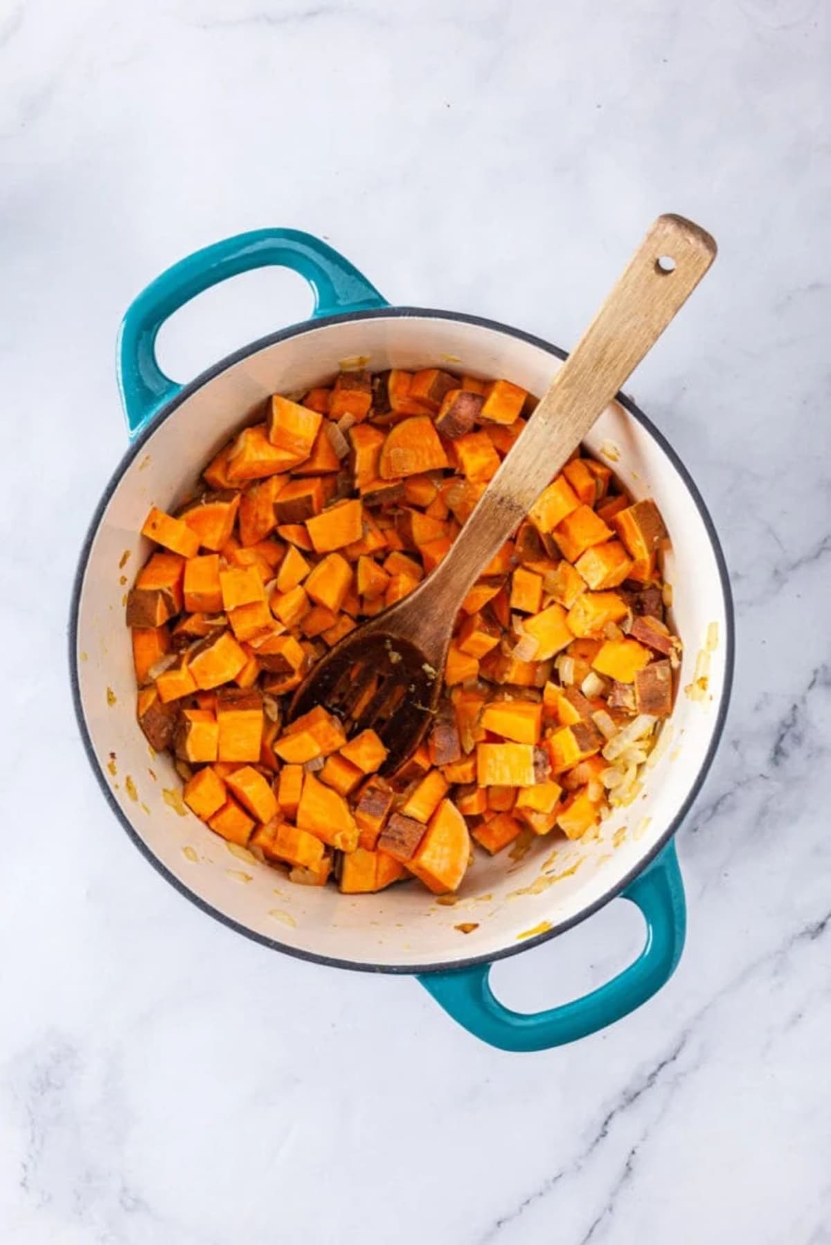 Red Curry Lentils with Sweet Potatoes and Spinach