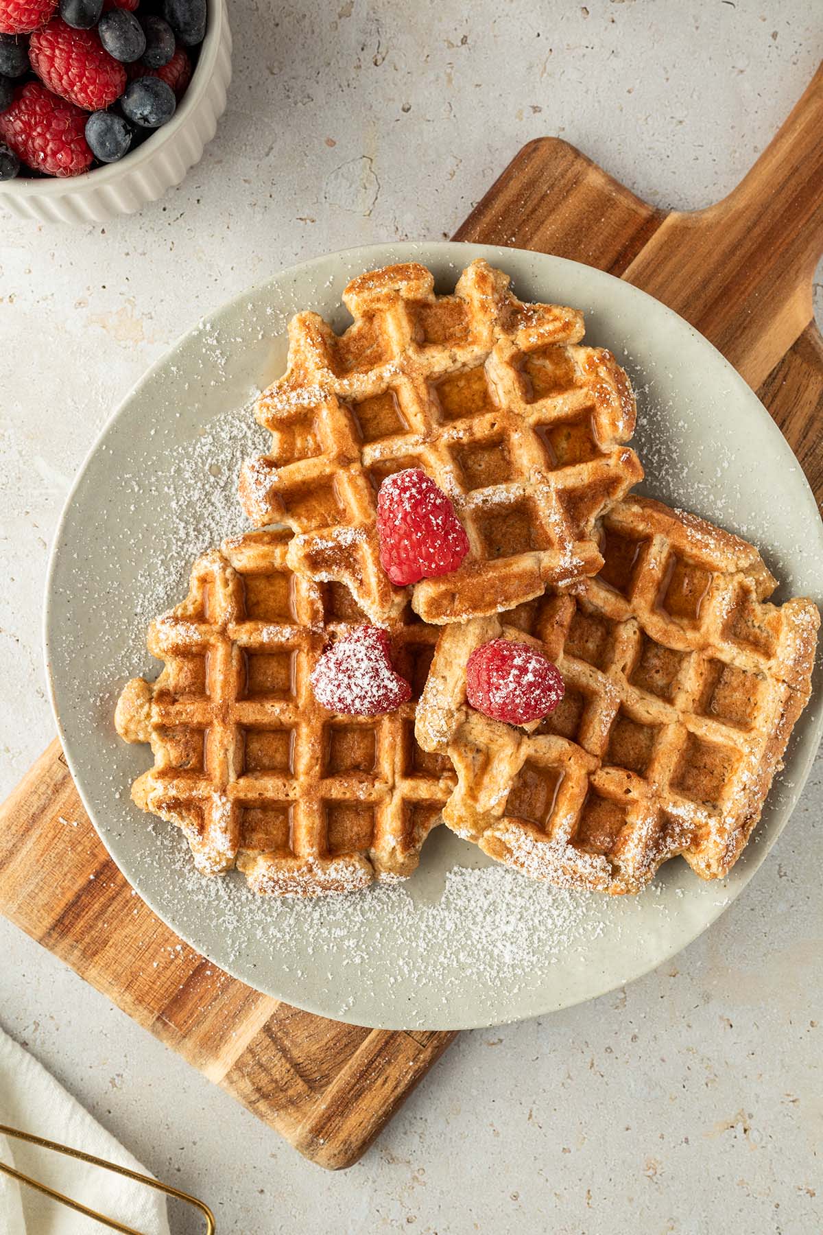Fluffy Waffles with Protein Powder