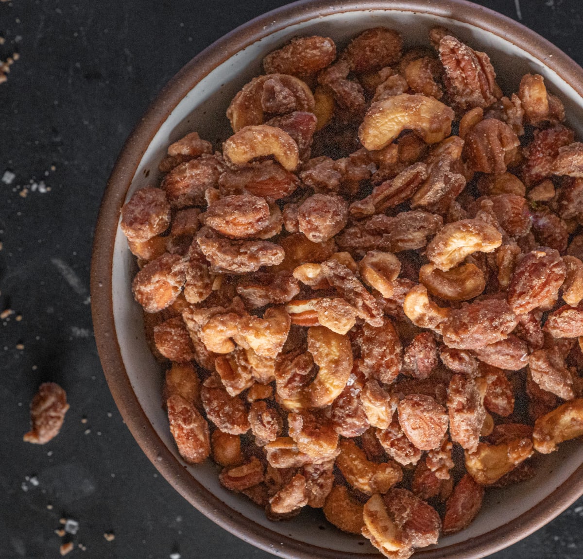 Brown Butter Maple Glazed Nuts