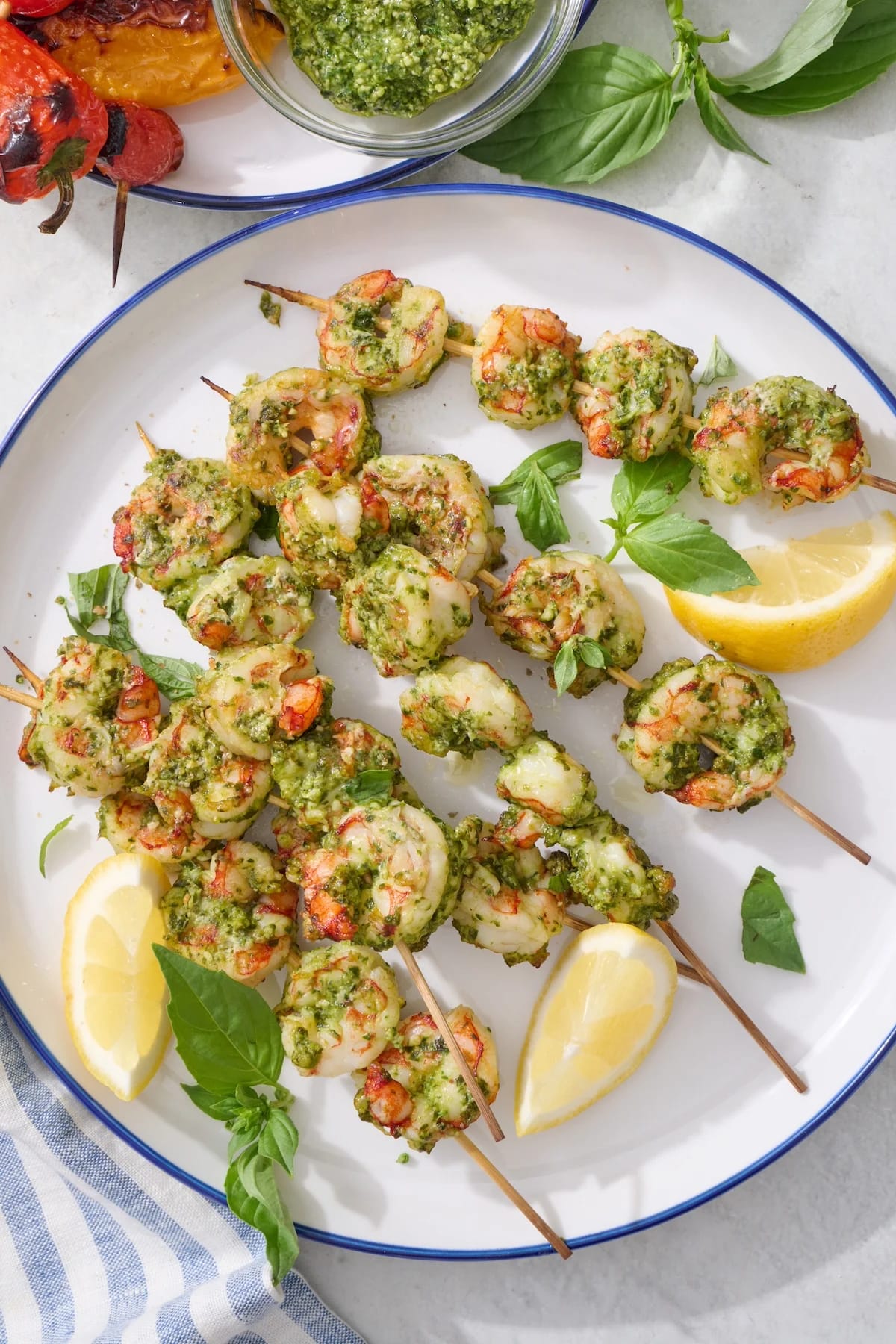Pesto Shrimp Skewers