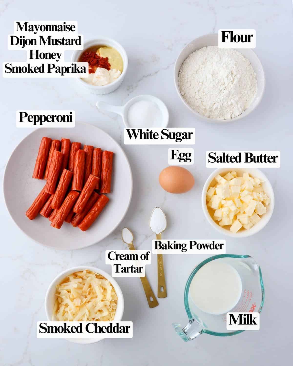 Pepperoni Biscuit Rolls with Honey Mustard Sauce