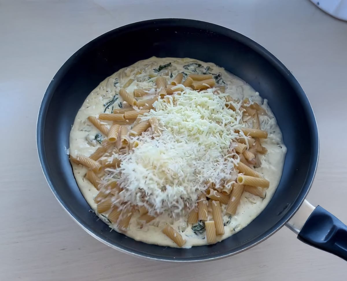 Spinach Artichoke Dip Inspired Pasta