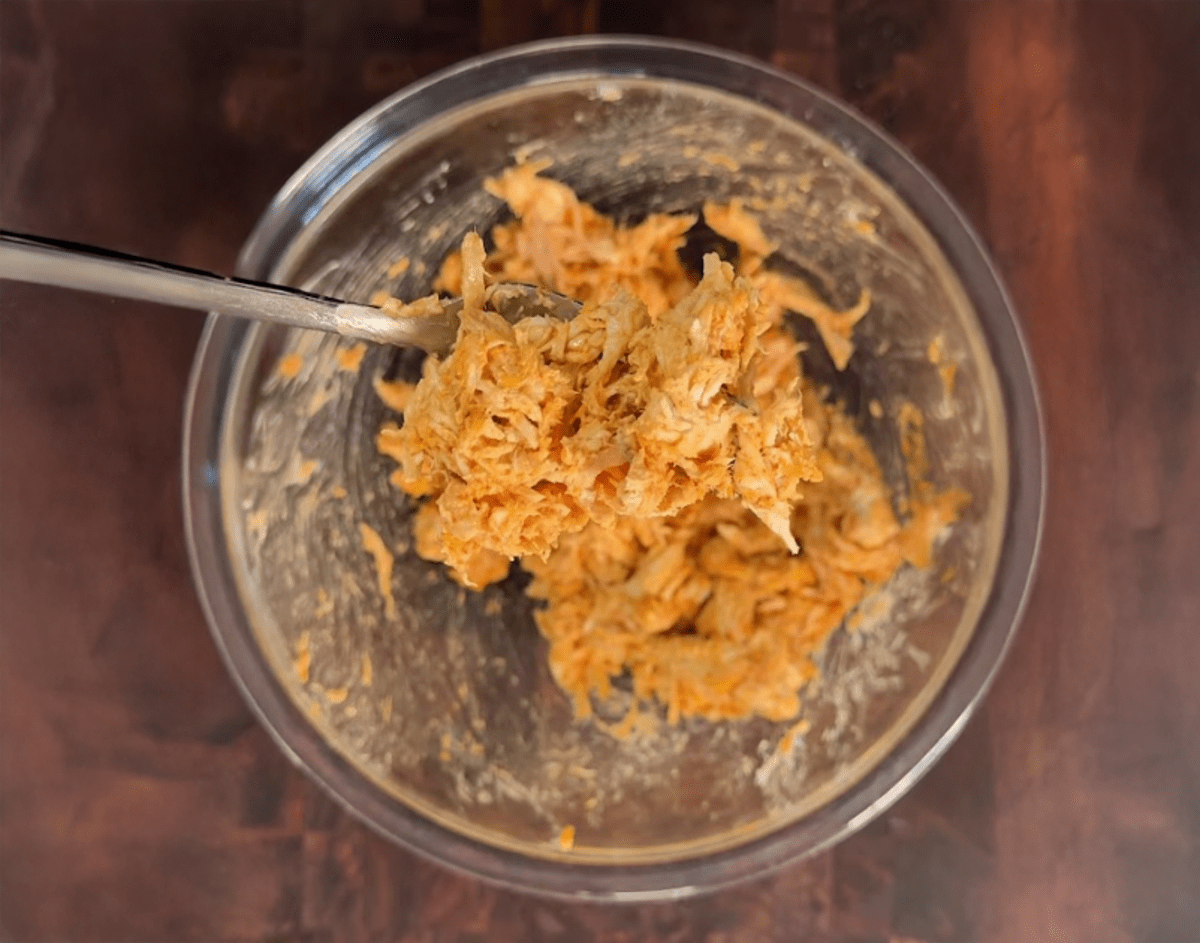 Buffalo Chicken Stuffed Sweet Potatoes