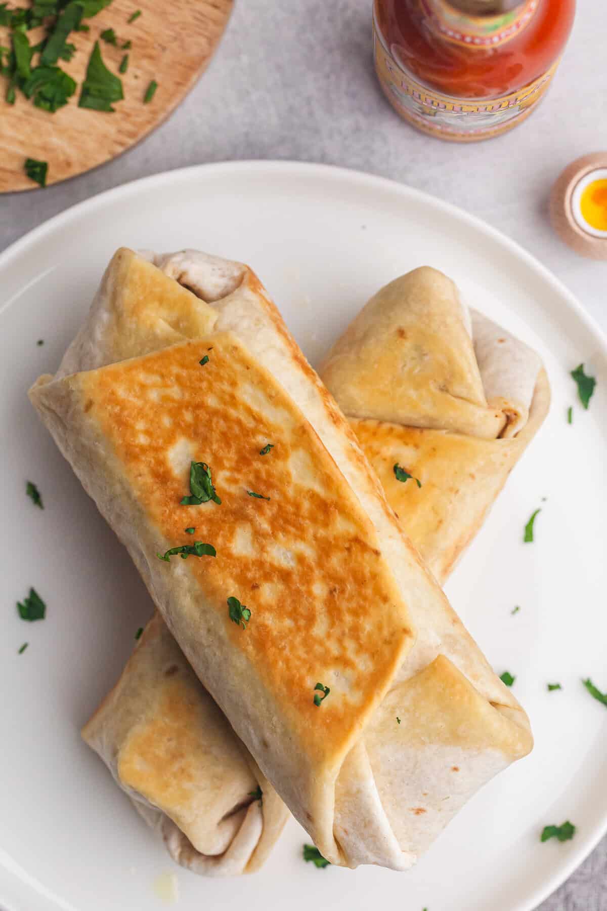 Cheesy Bean and Rice Burrito