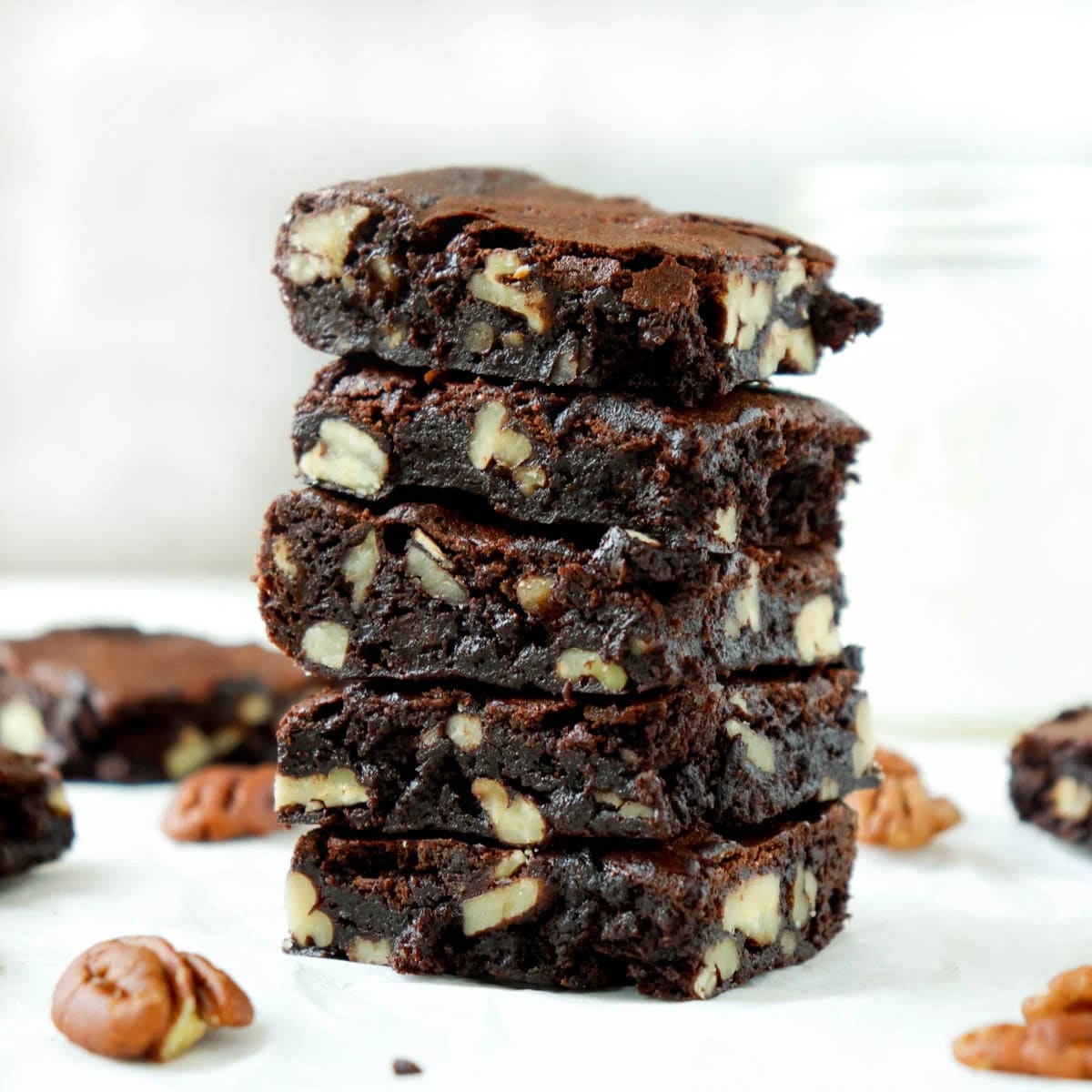 Flourless Pecan Brownies