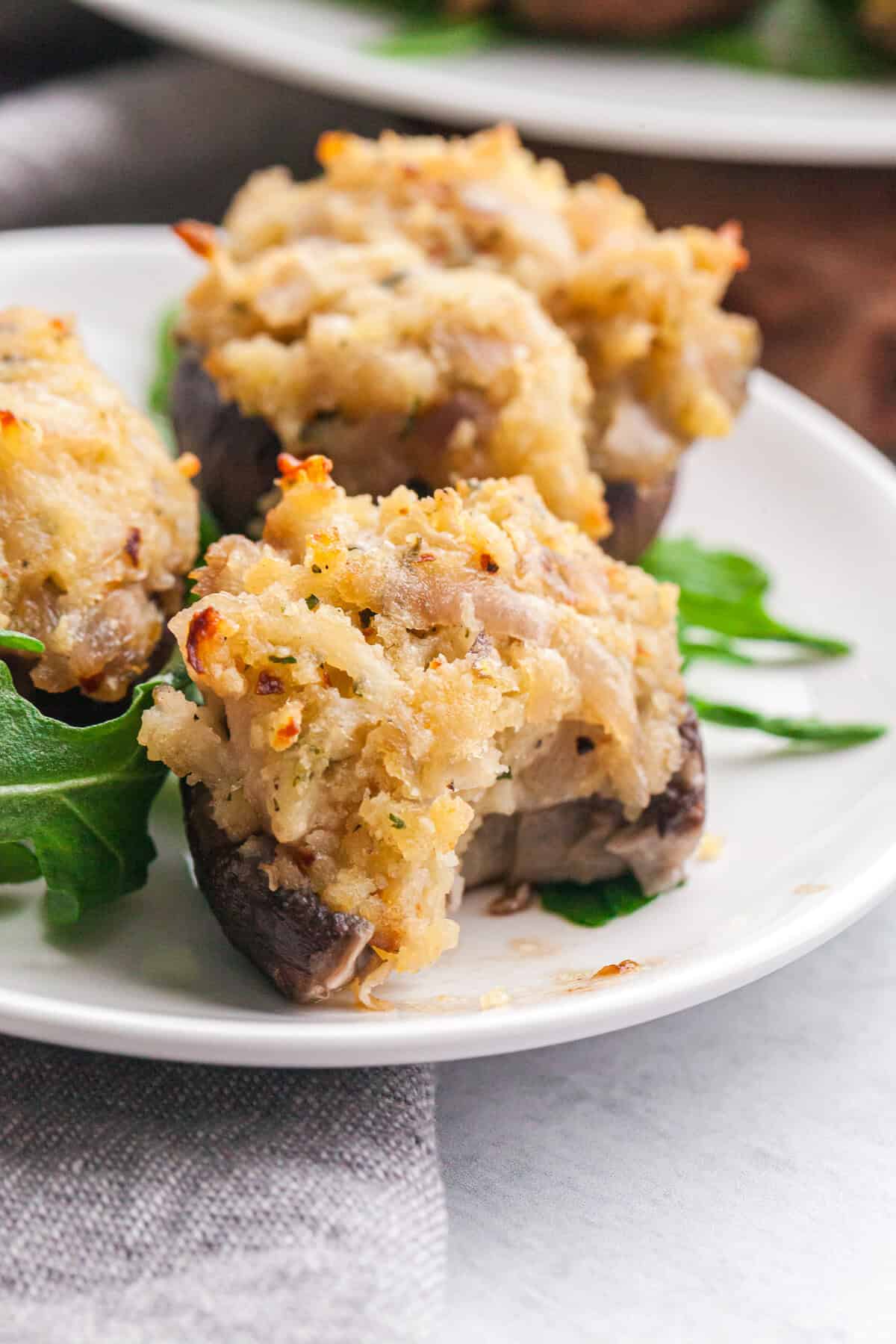 White Bean Stuffed Mushrooms Recipe