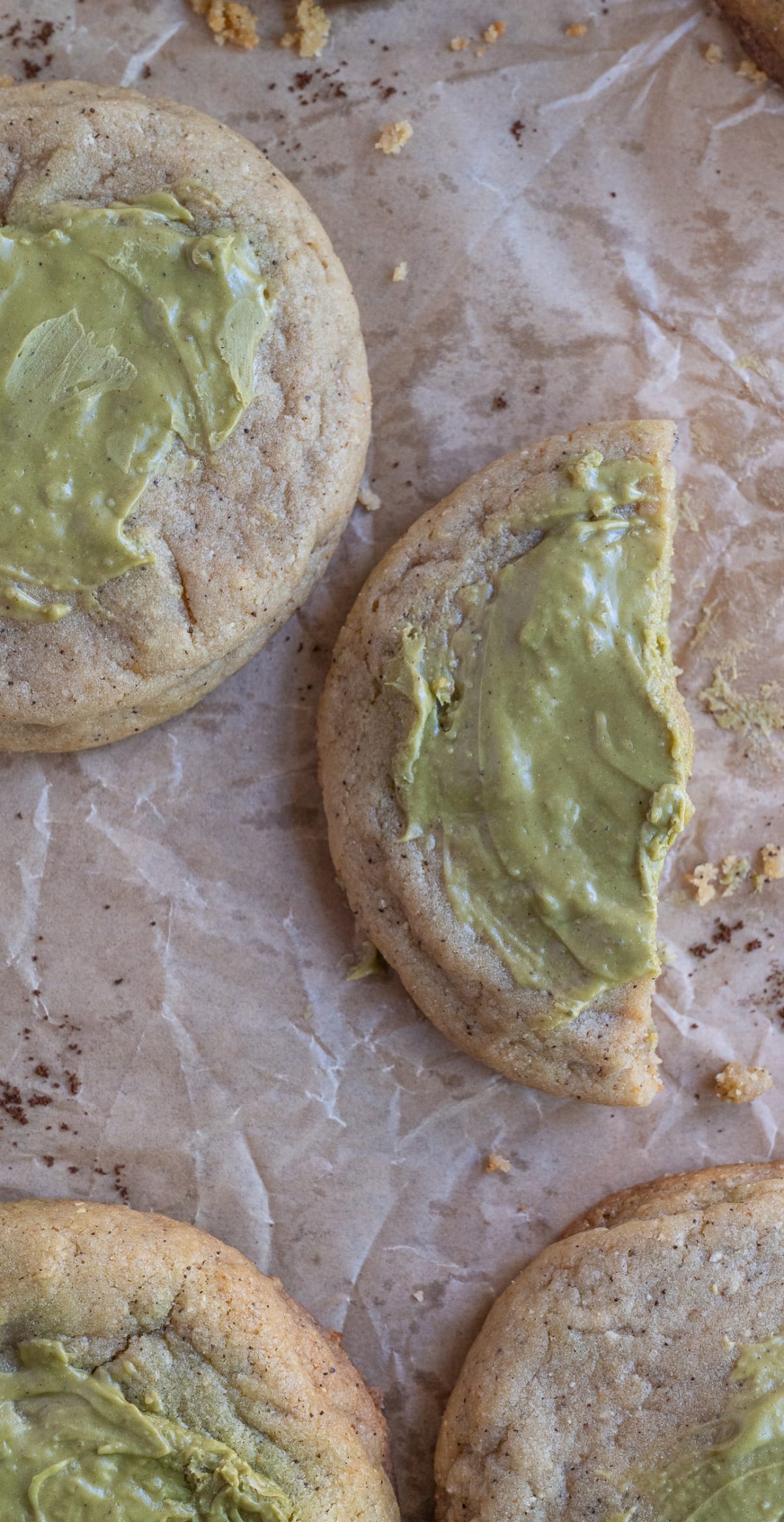 Bakery-Style Brown Butter Pistachio Latte Cookies