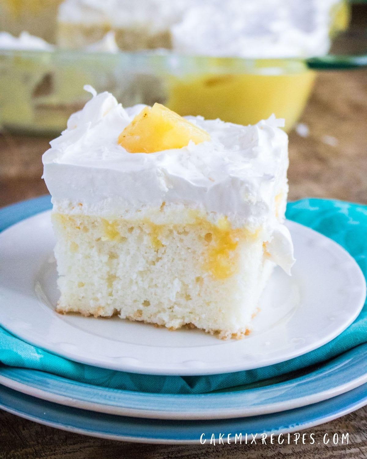 Pina Colada Poke Cake